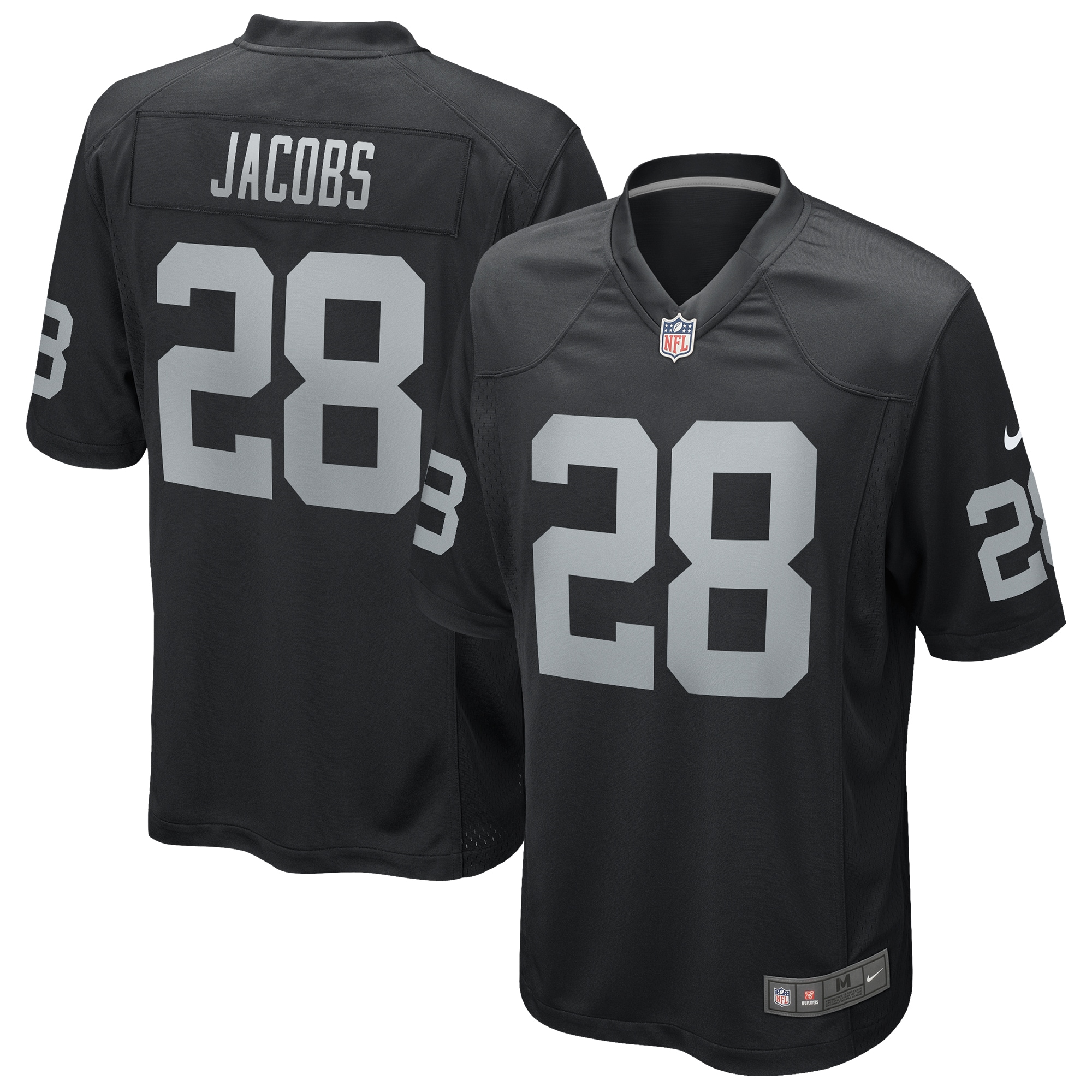 Josh Jacobs Las Vegas Raiders Nike Game Player Jersey - Black - vstockx