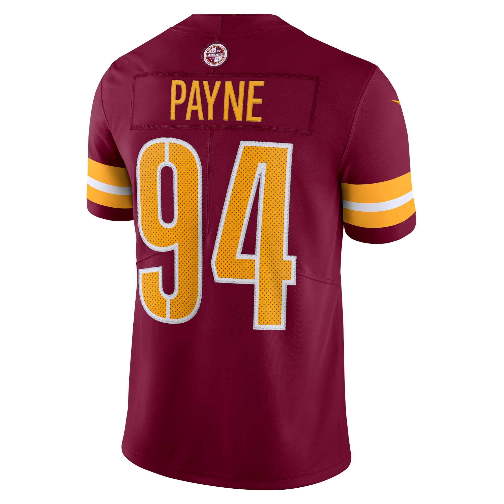 Da'Ron Payne Washington Commanders Nike Vapor Limited Jersey - Burgundy - vstockx
