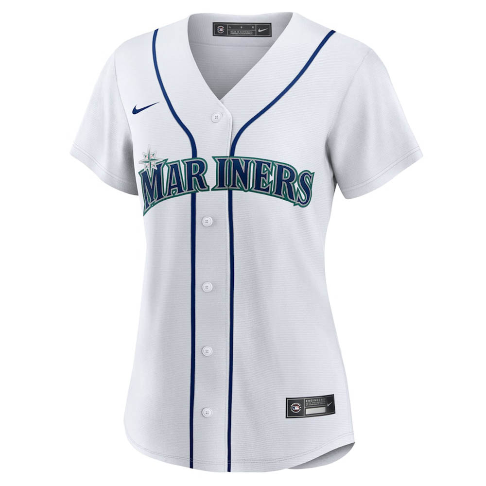 Women's Seattle Mariners Julio Rodriguez Cool Base Replica Home Jersey - White - vstockx