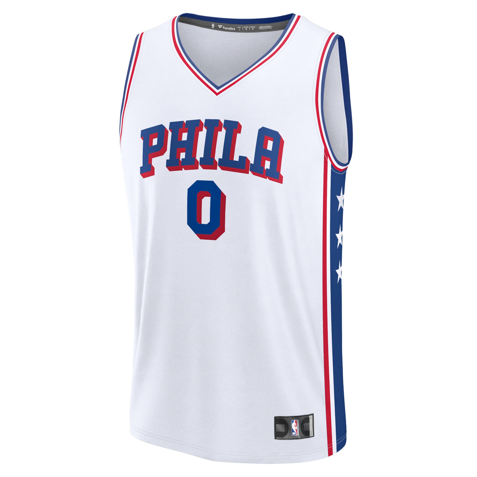 Tyrese Maxey Philadelphia 76ers Fanatics Branded 2023/24 Fast Break Replica Jersey - Association Edition - White - vstockx