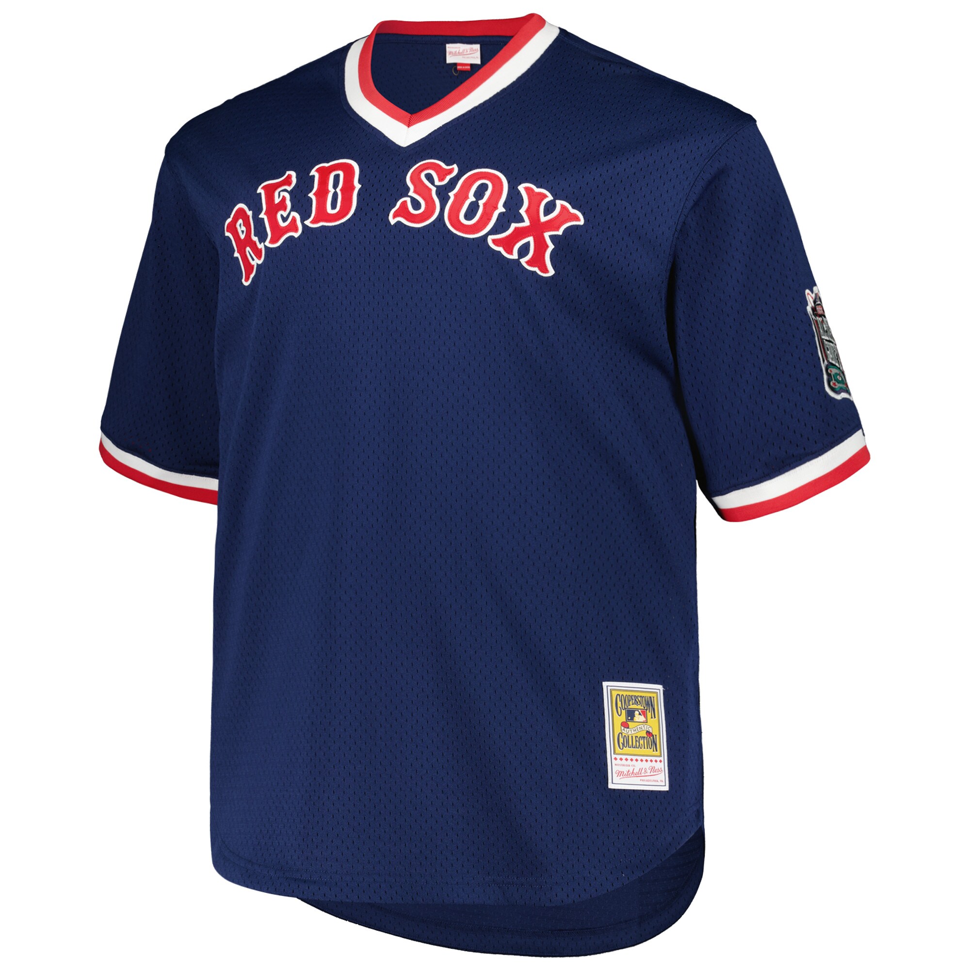 Pedro Martinez Boston Red Sox Mitchell & Ness 1999 Cooperstown Collection Mesh Pullover Jersey - Navy - vstockx