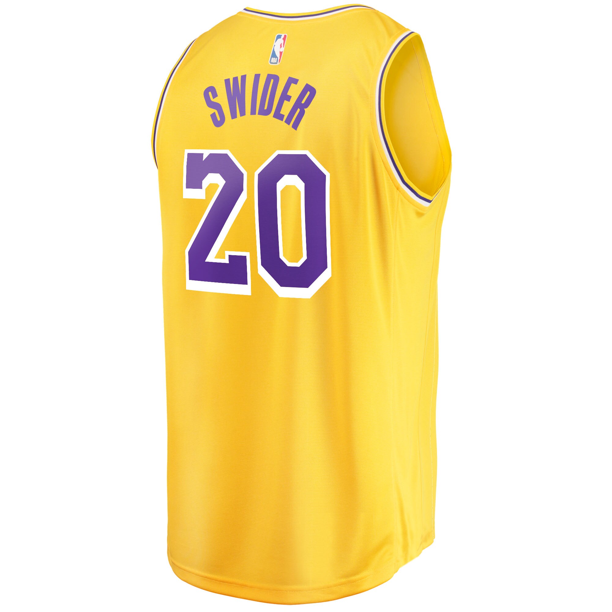 Cole Swider Los Angeles Lakers Fanatics Branded Fast Break Replica Jersey - Icon Edition - Gold - vstockx