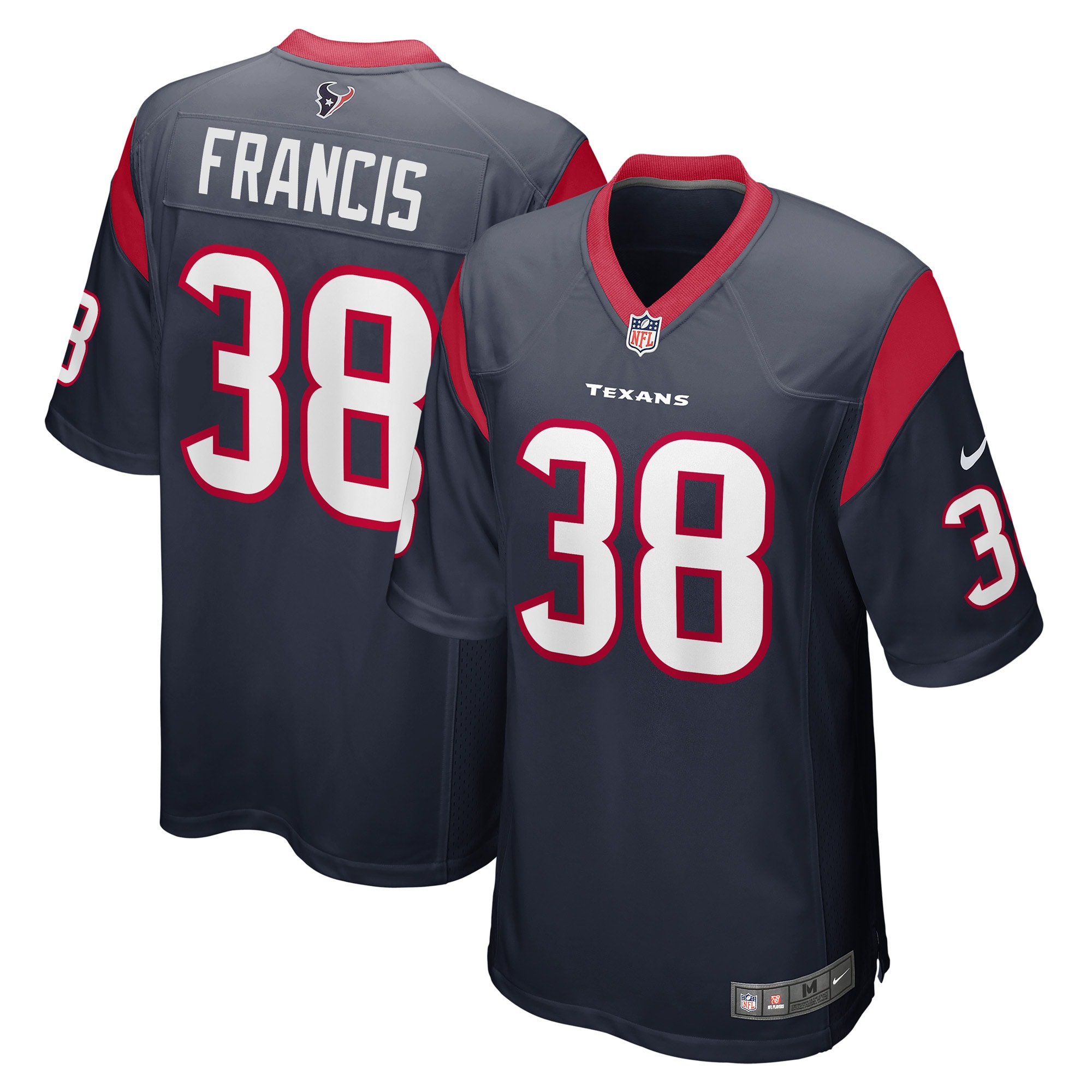 Jacobi Francis Houston Texans Nike Game Player Jersey - Navy - vstockx