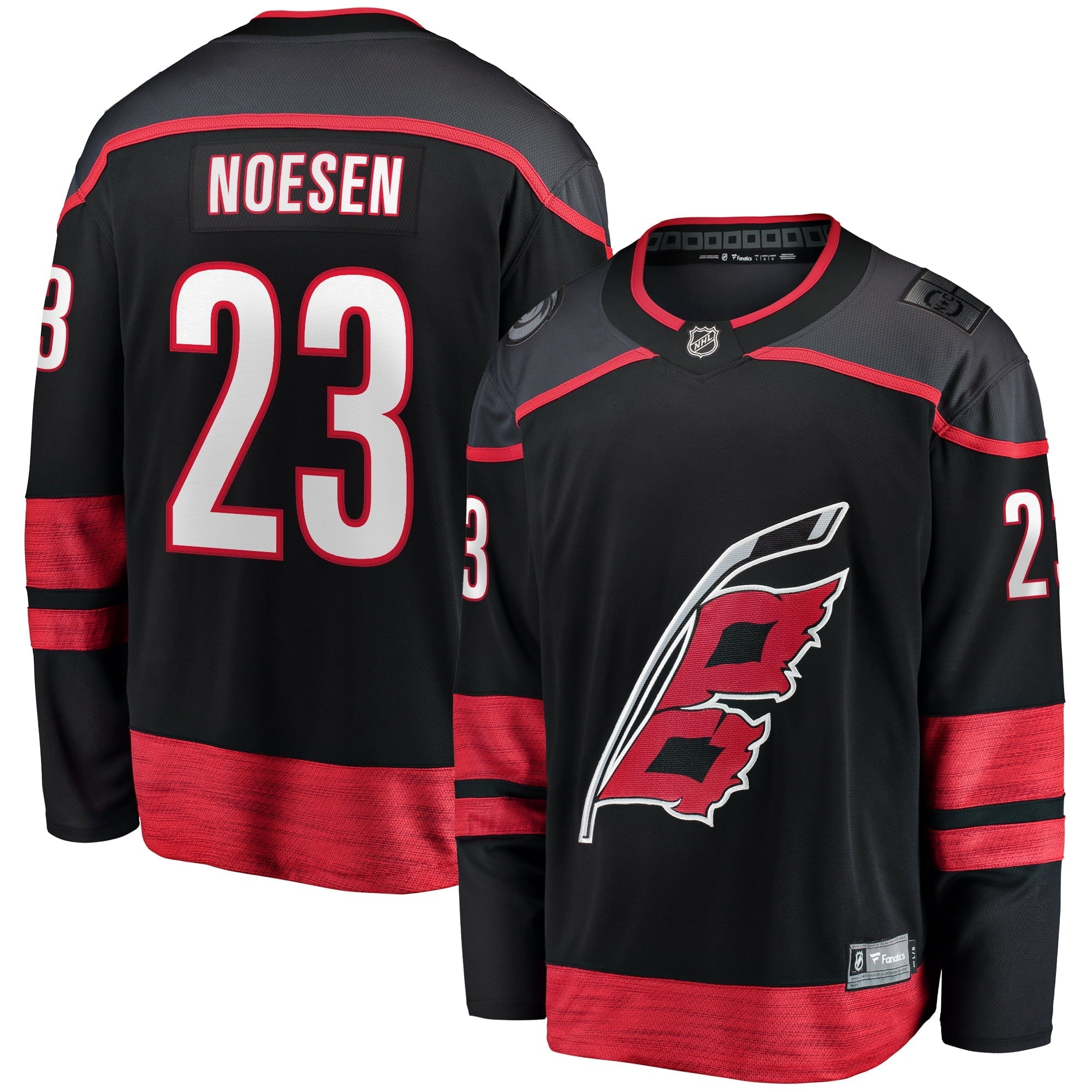 Men's Fanatics Branded Stefan Noesen Black Carolina Hurricanes Home Breakaway Player Jersey - vstockx
