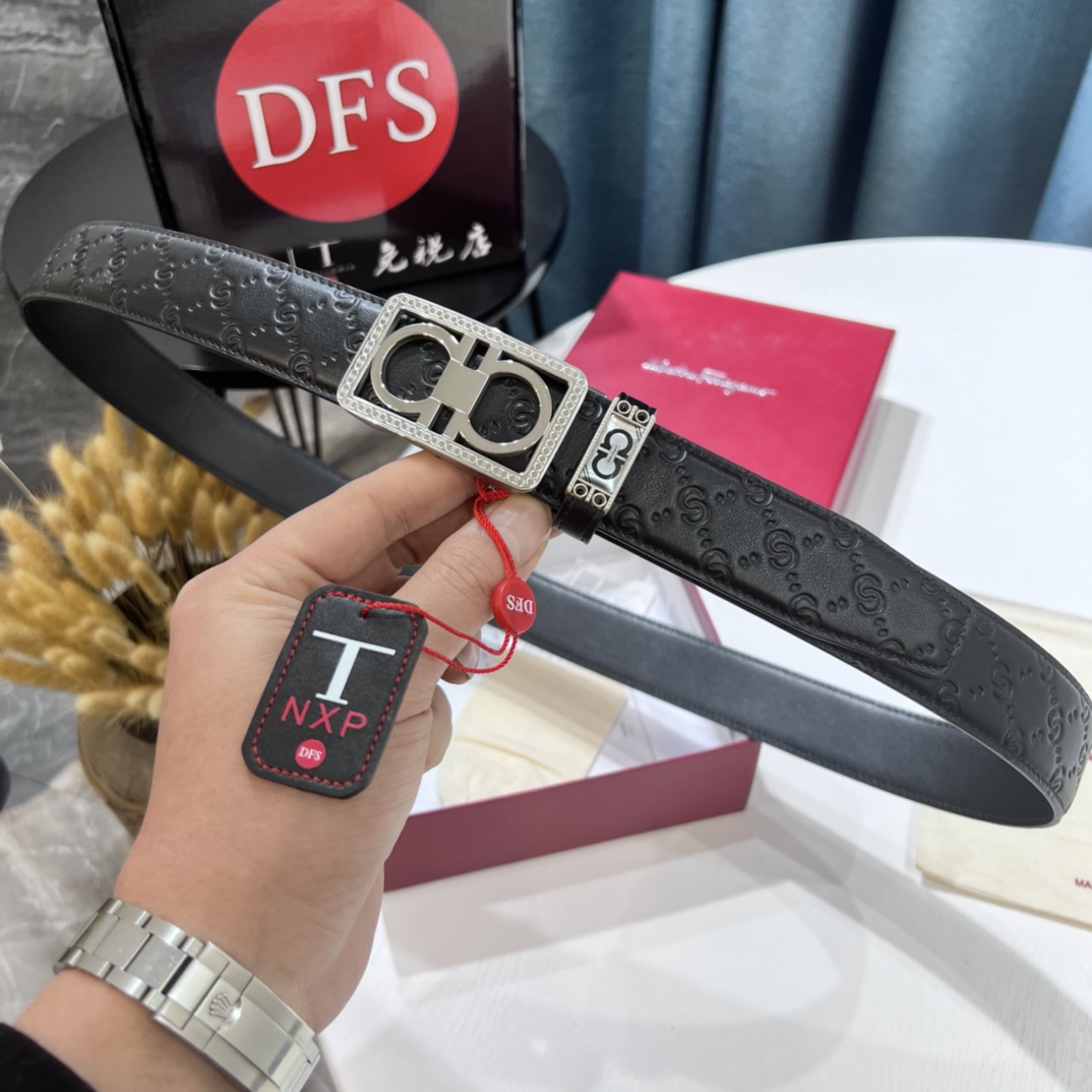Streetwear Belt Ferragamo 319629 size:3.5cm - vstockx