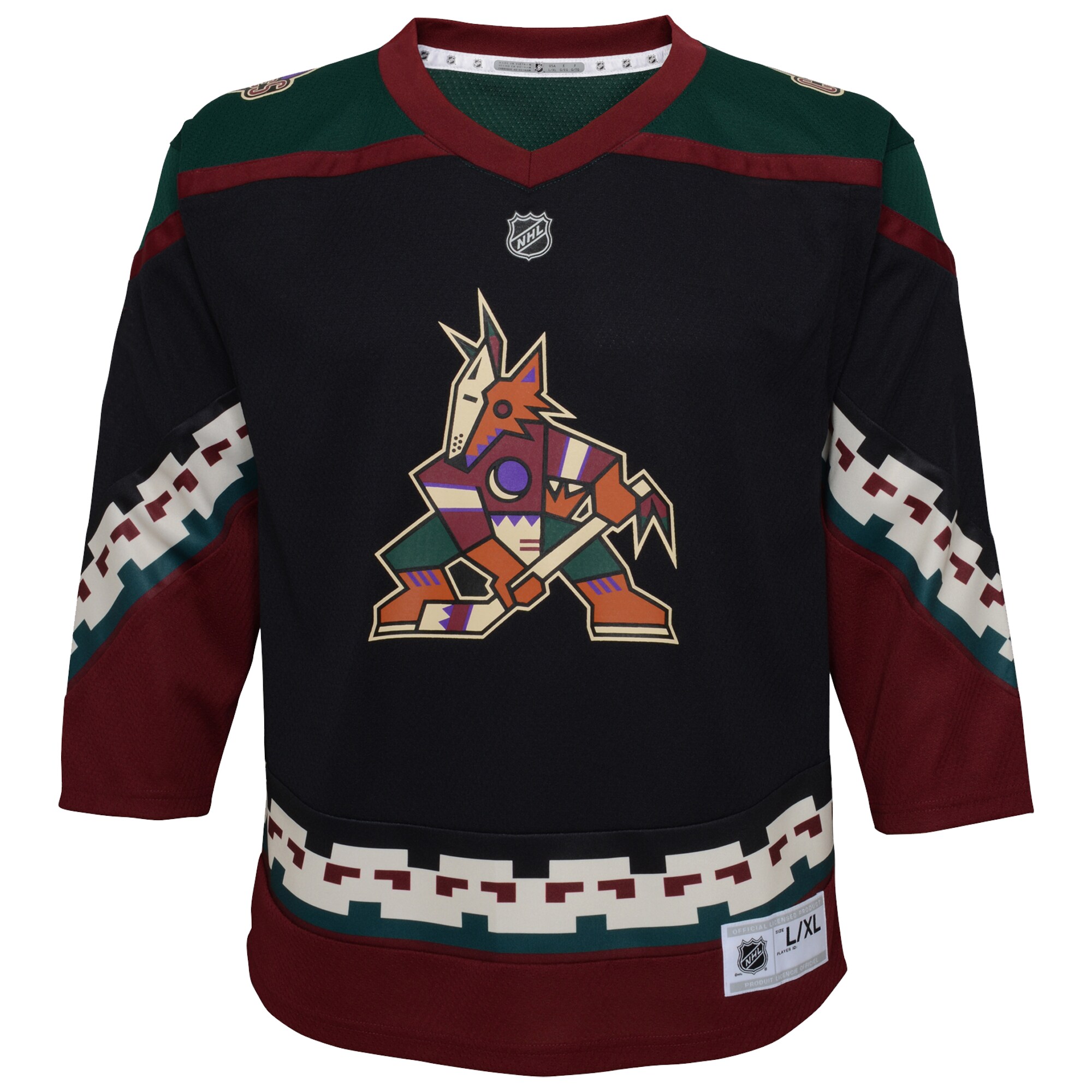 Arizona Coyotes Youth 2021/22 Home Replica Custom Jersey - Black - vstockx