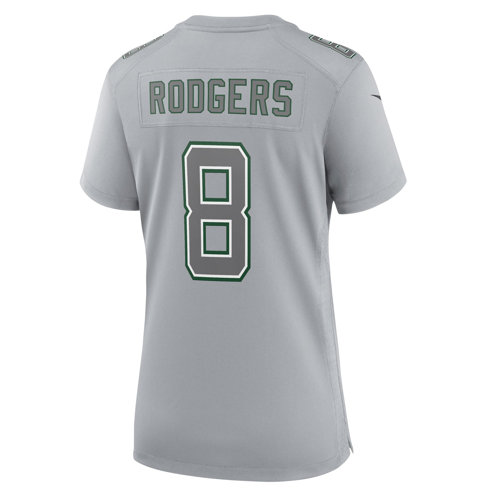 Women's Nike Aaron Rodgers Heather Gray New York Jets Atmosphere Fashion Game Jersey - vstockx