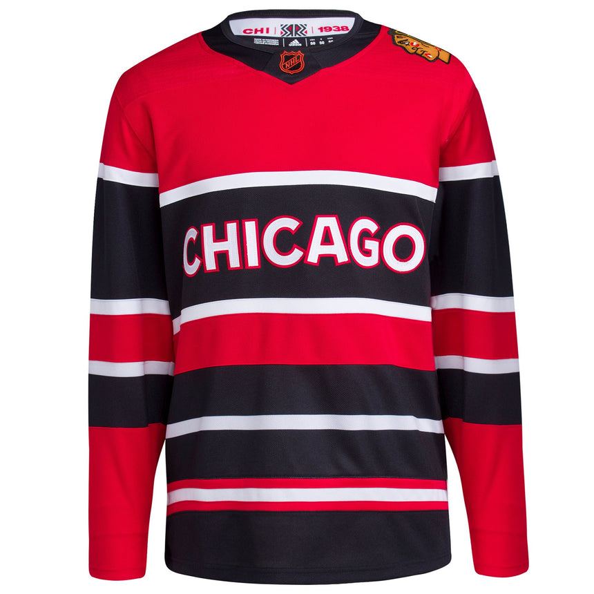 Men's Chicago Blackhawks adidas Red Reverse Retro 2.0 Authentic Blank Jersey - vstockx