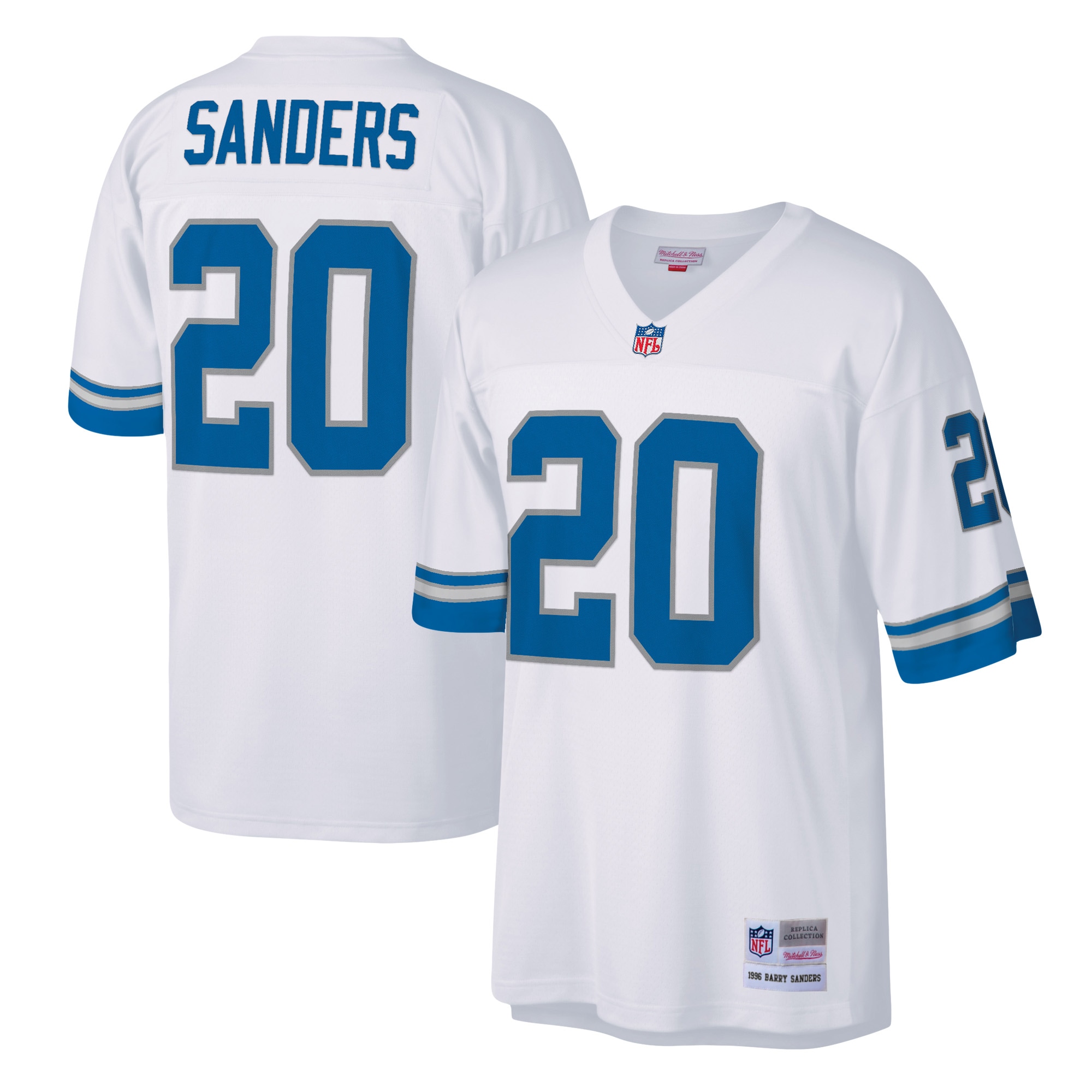 Barry Sanders Detroit Lions Mitchell & Ness Legacy Replica Jersey - White - vstockx