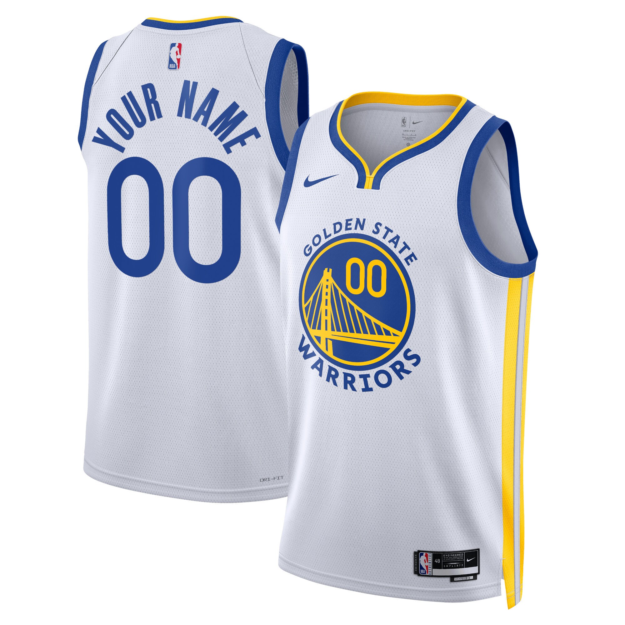 Golden State Warriors Nike Unisex Swingman Custom Jersey White - Icon Edition - vstockx