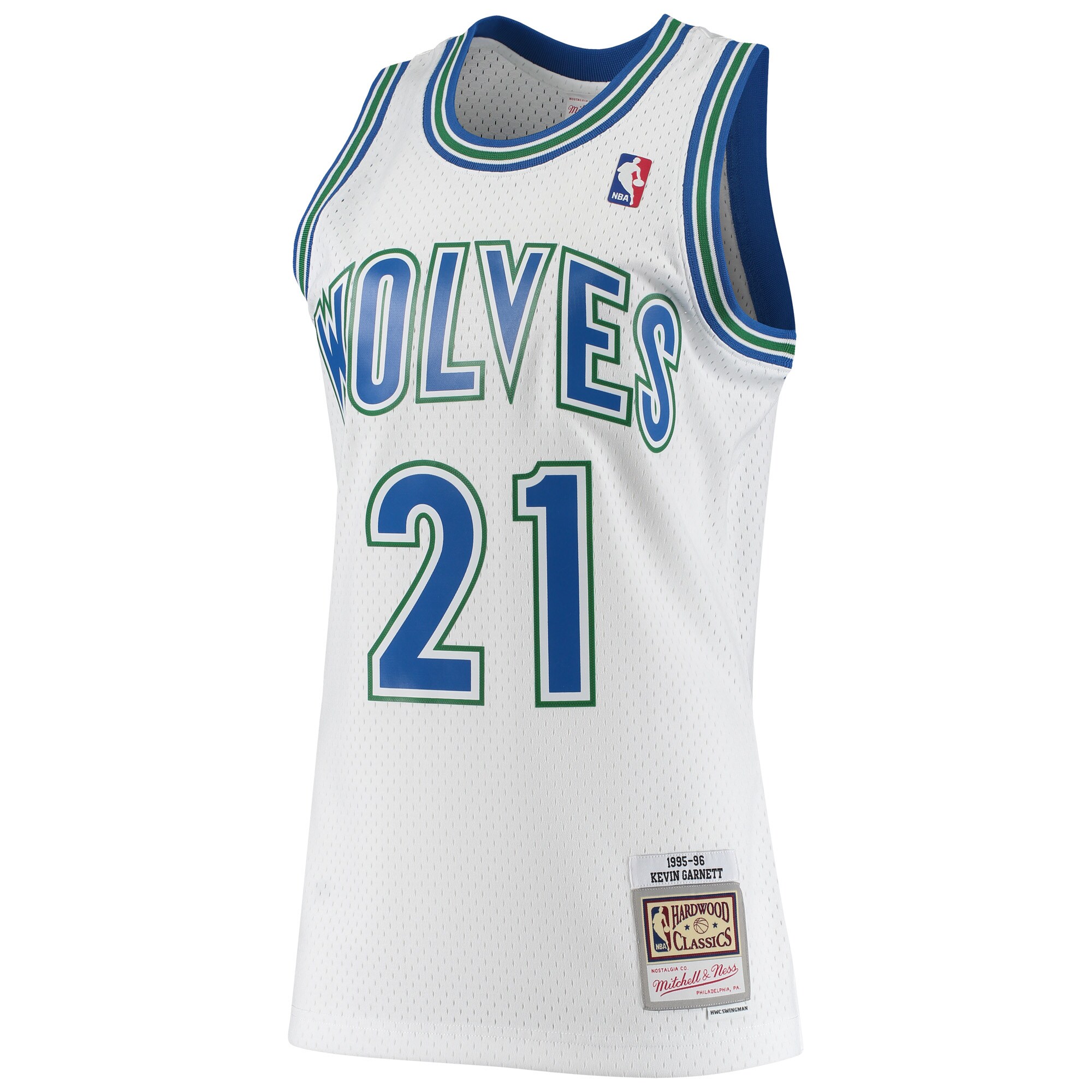 Kevin Garnett Minnesota Timberwolves Mitchell & Ness Hardwood Classics Swingman Jersey - White - vstockx