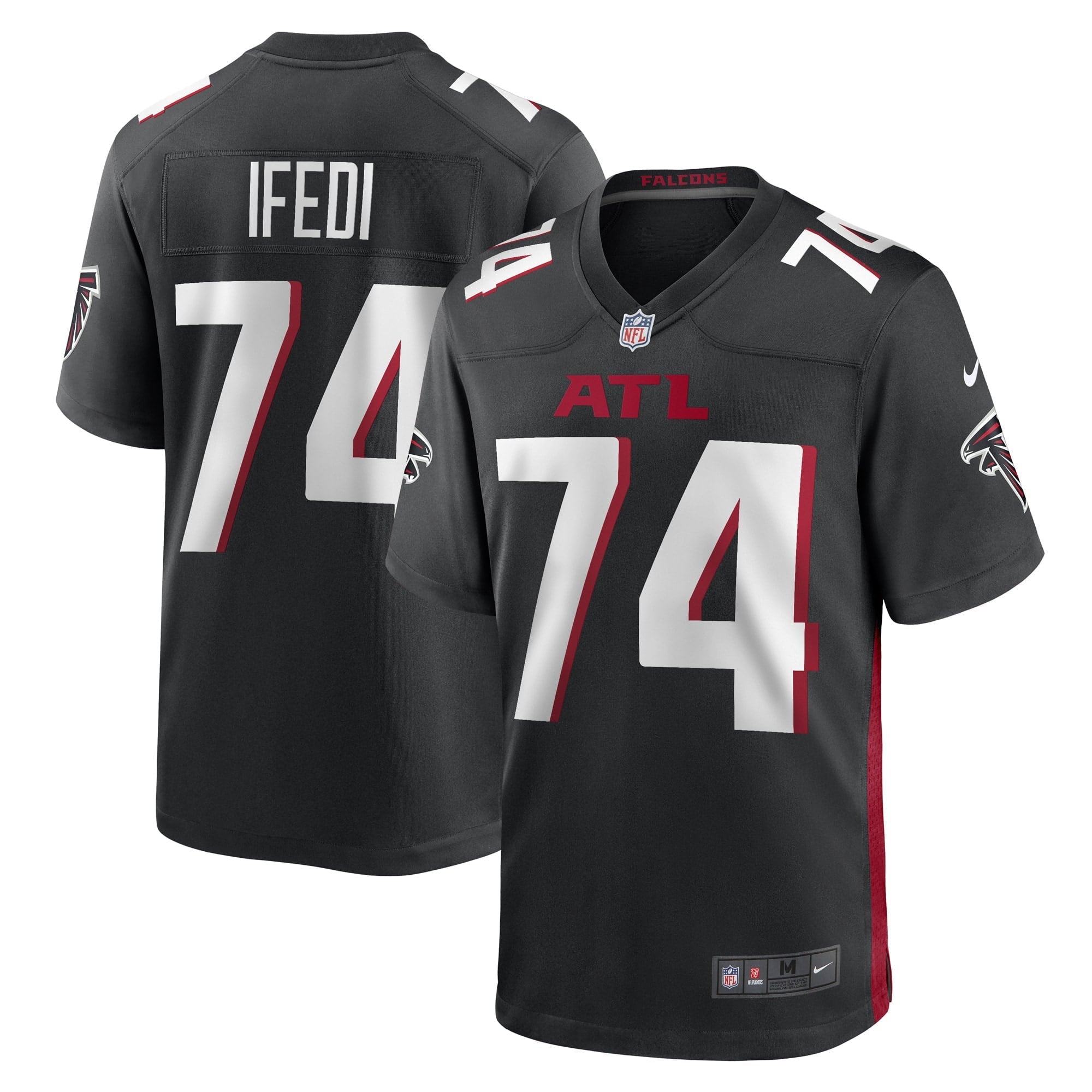 Men's Nike Germain Ifedi Black Atlanta Falcons Game Player Jersey - vstockx