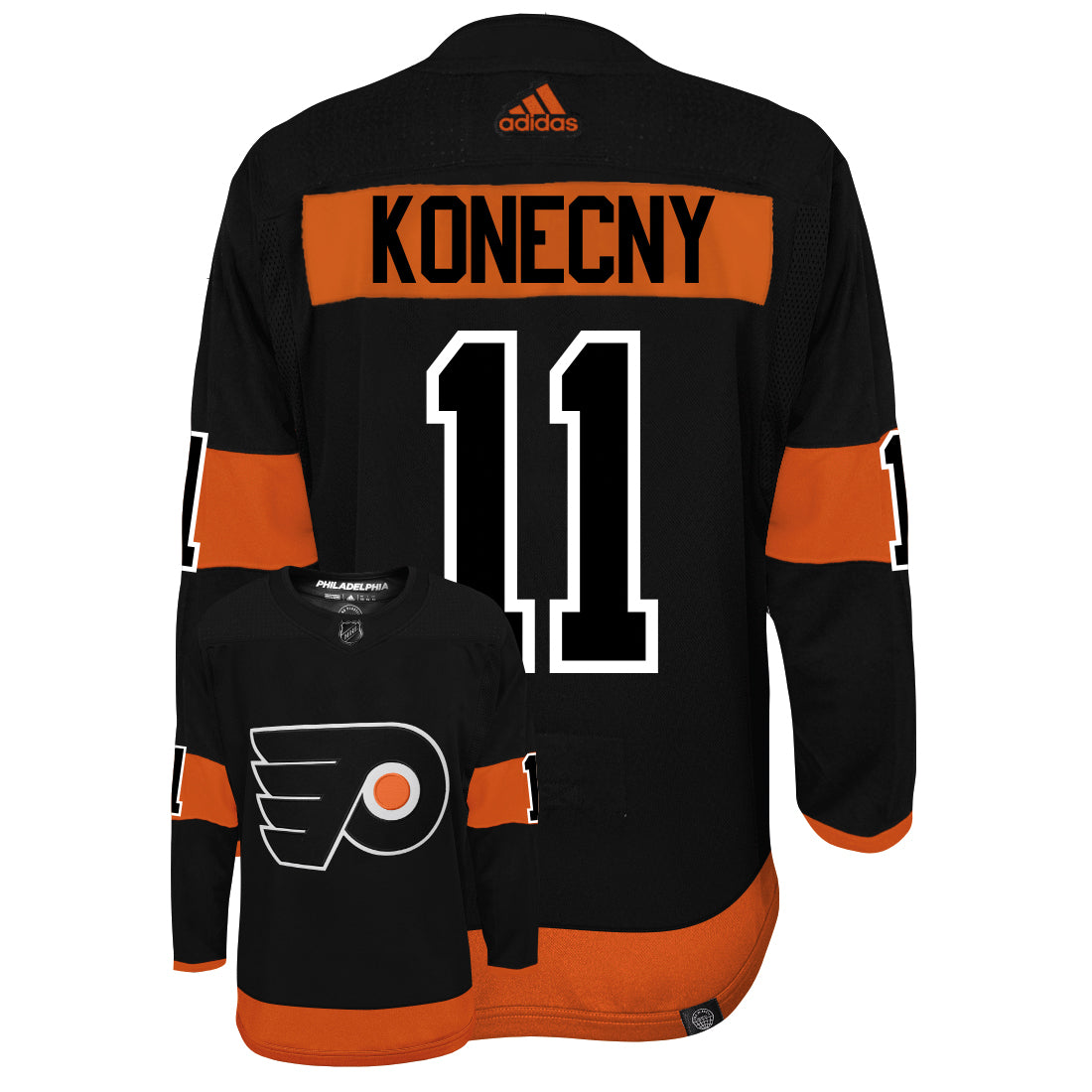 Travis Konecny Philadelphia Flyers Adidas Primegreen Authentic NHL Hockey Jersey - vstockx