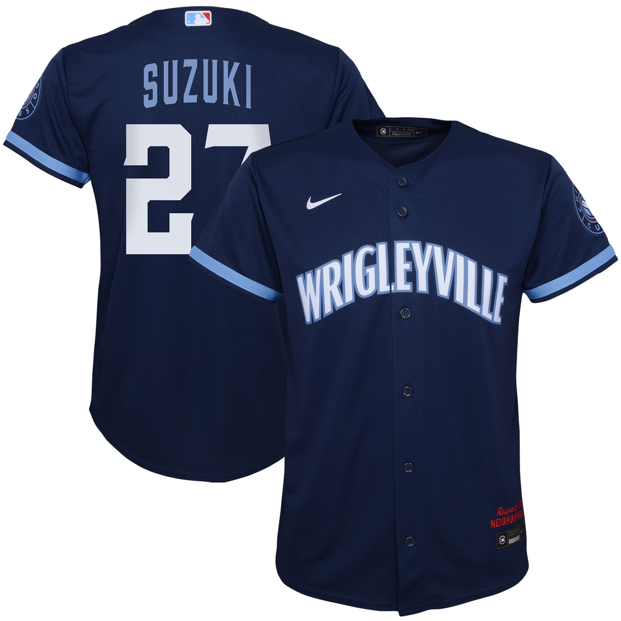Preschool Nike Seiya Suzuki Navy Chicago Cubs City Connect Script Replica Player Jersey - vstockx