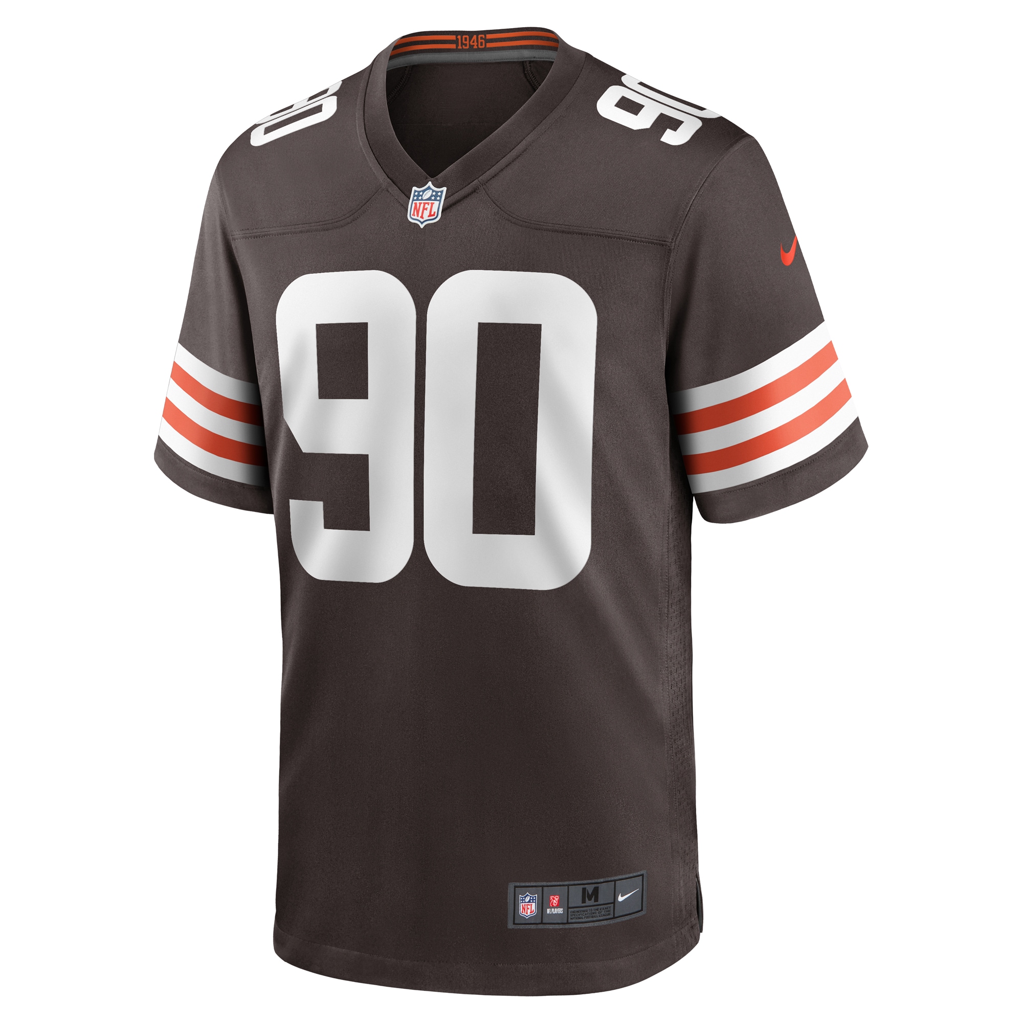 Maurice Hurst Cleveland Browns Nike Game Player Jersey - Brown - vstockx