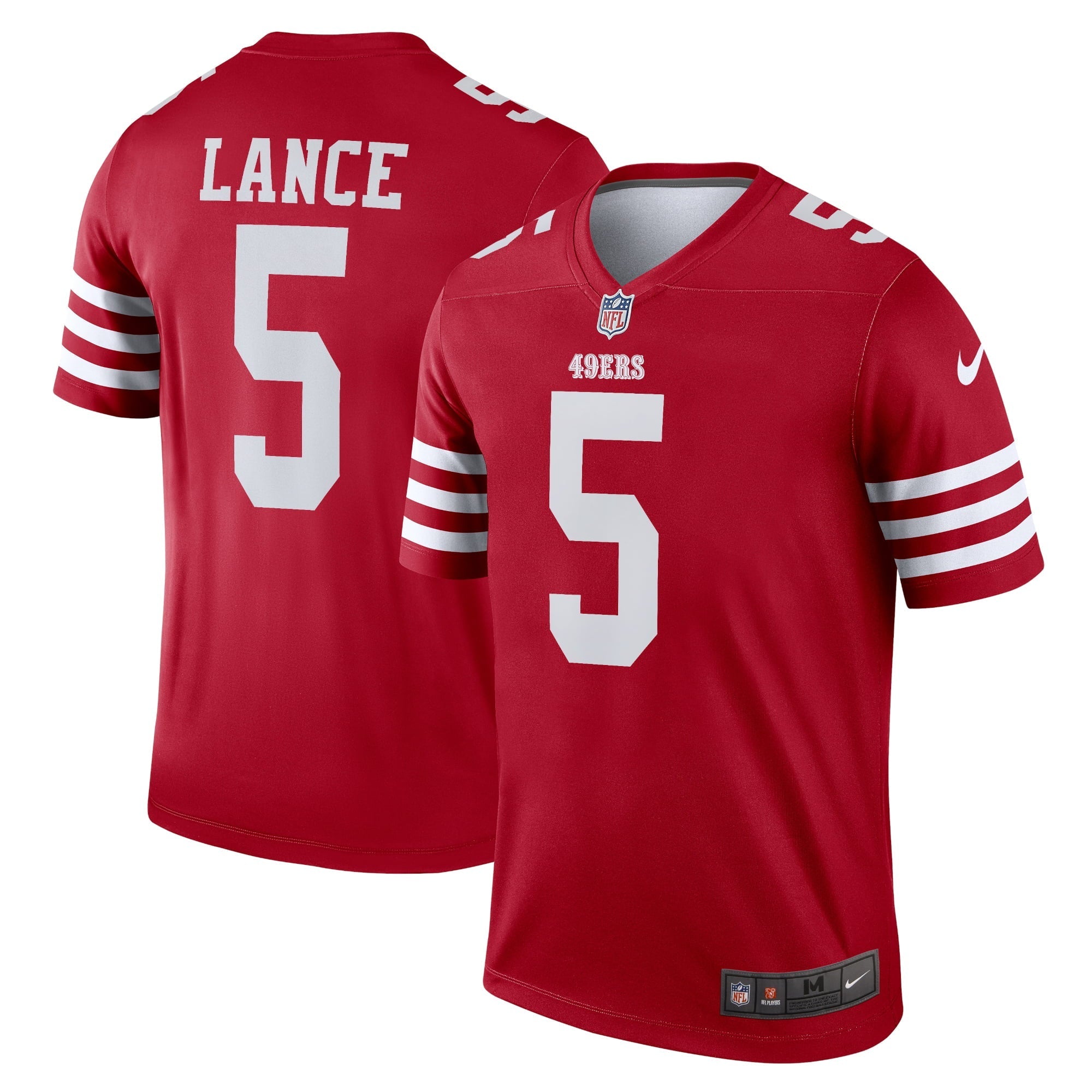 Men's Nike Trey Lance Scarlet San Francisco 49ers Legend Jersey - vstockx