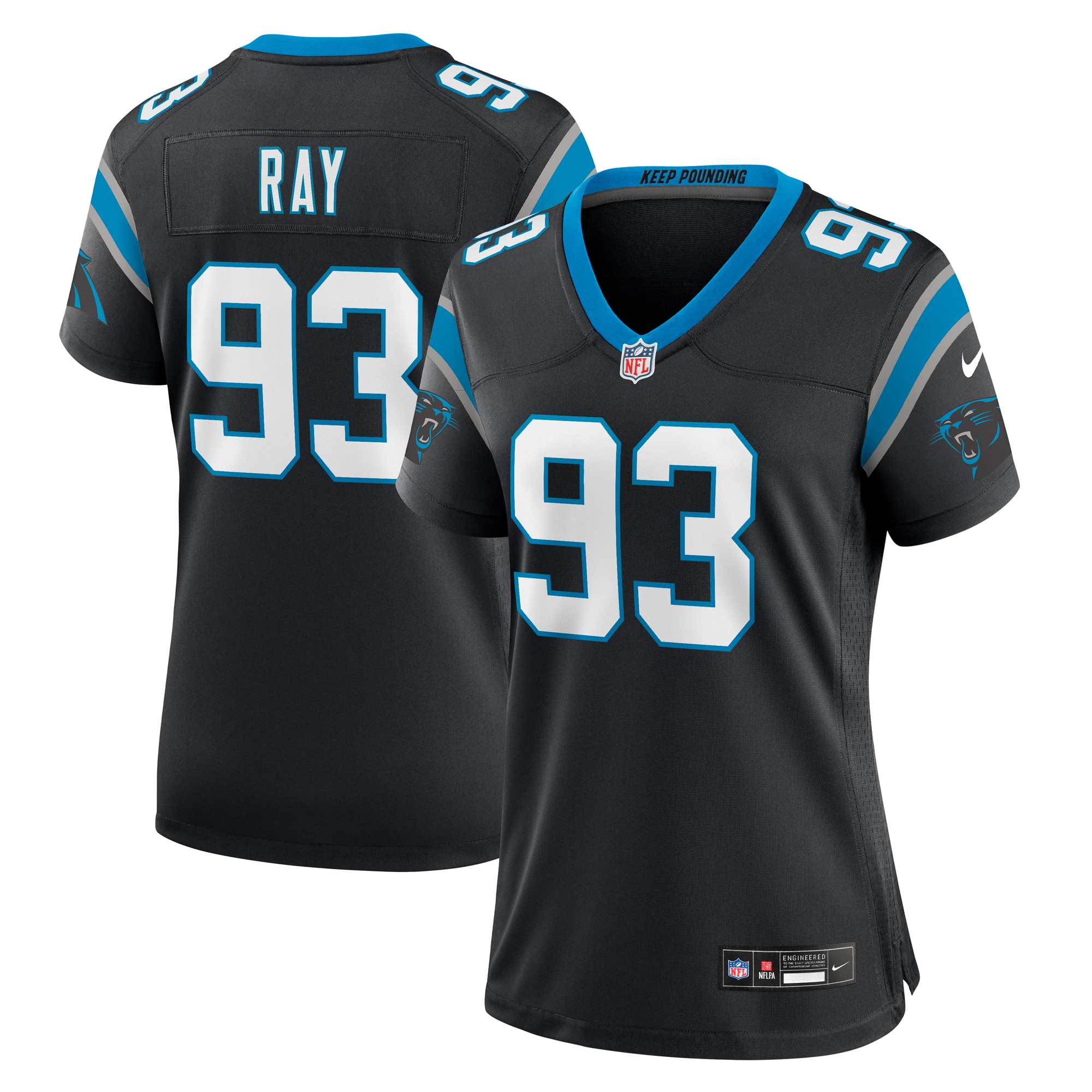 LaBryan Ray Carolina Panthers Nike Women's Team Game Jersey - Black - vstockx