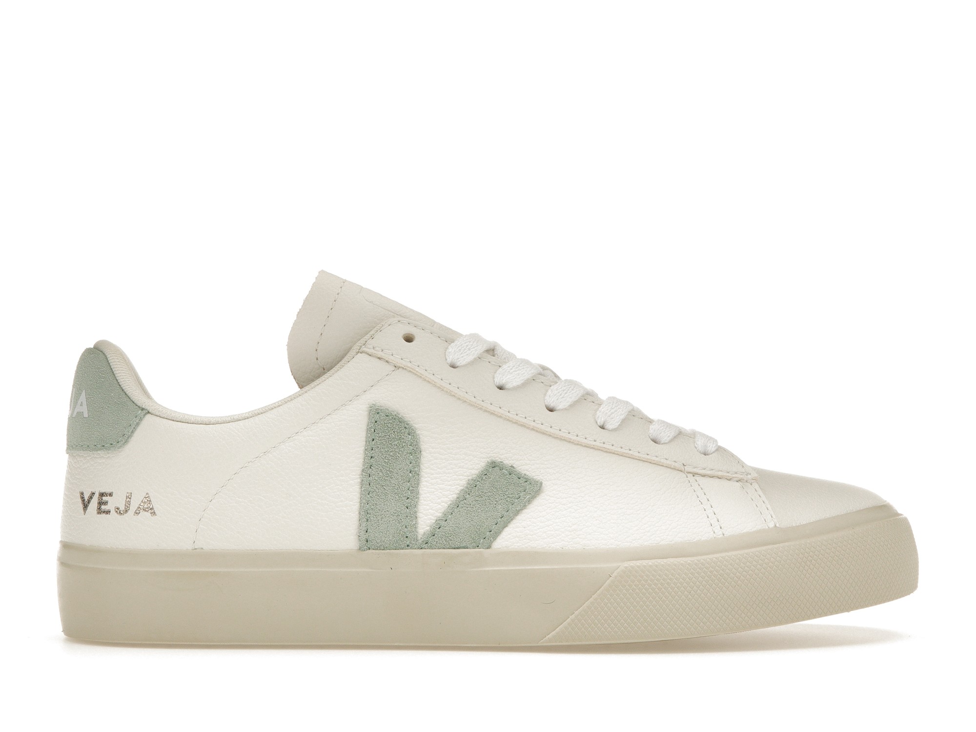Veja Campo Low Chromefree Leather White Matcha - vstockx