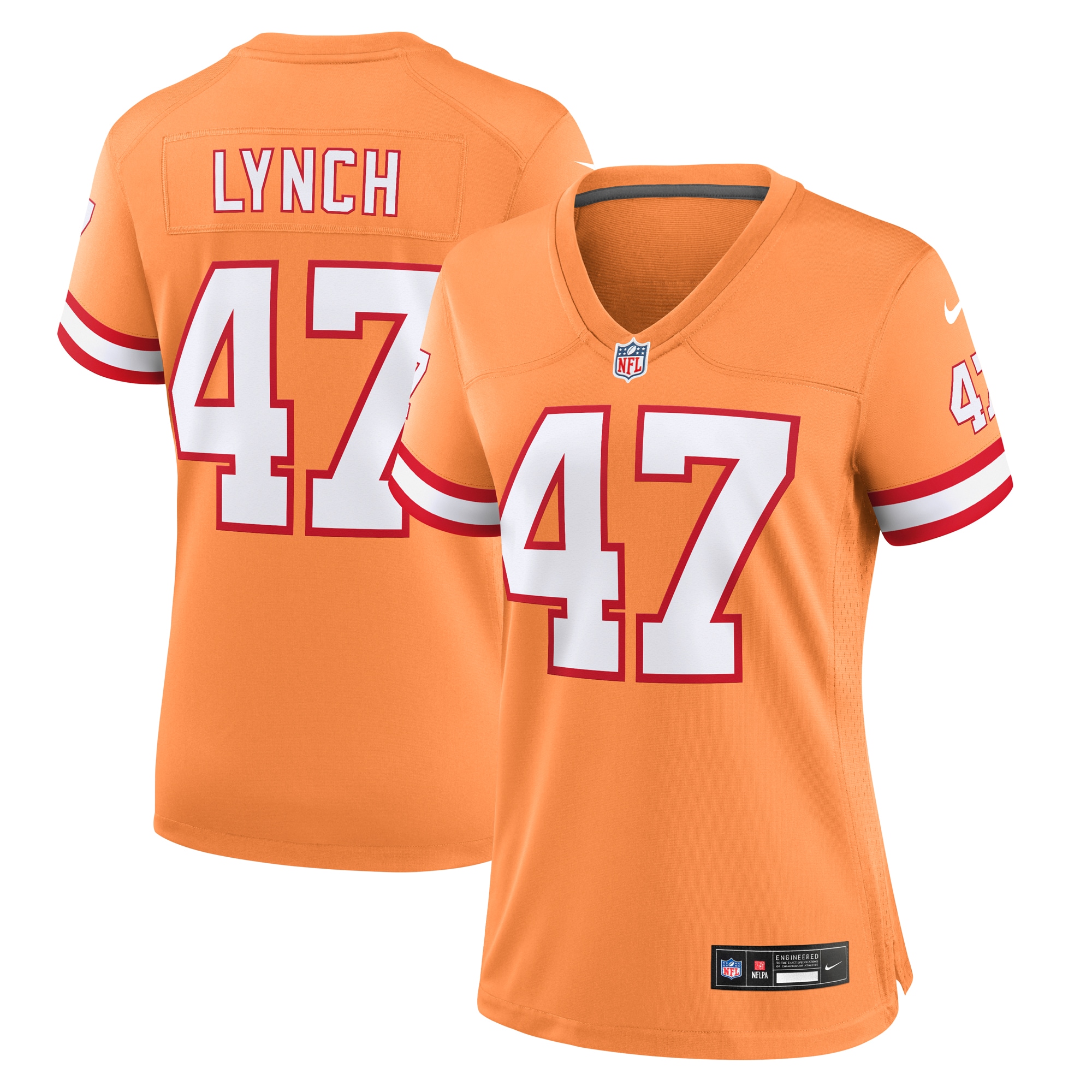 John Lynch Tampa Bay Buccaneers Nike Women's Throwback Game Jersey - Orange - vstockx
