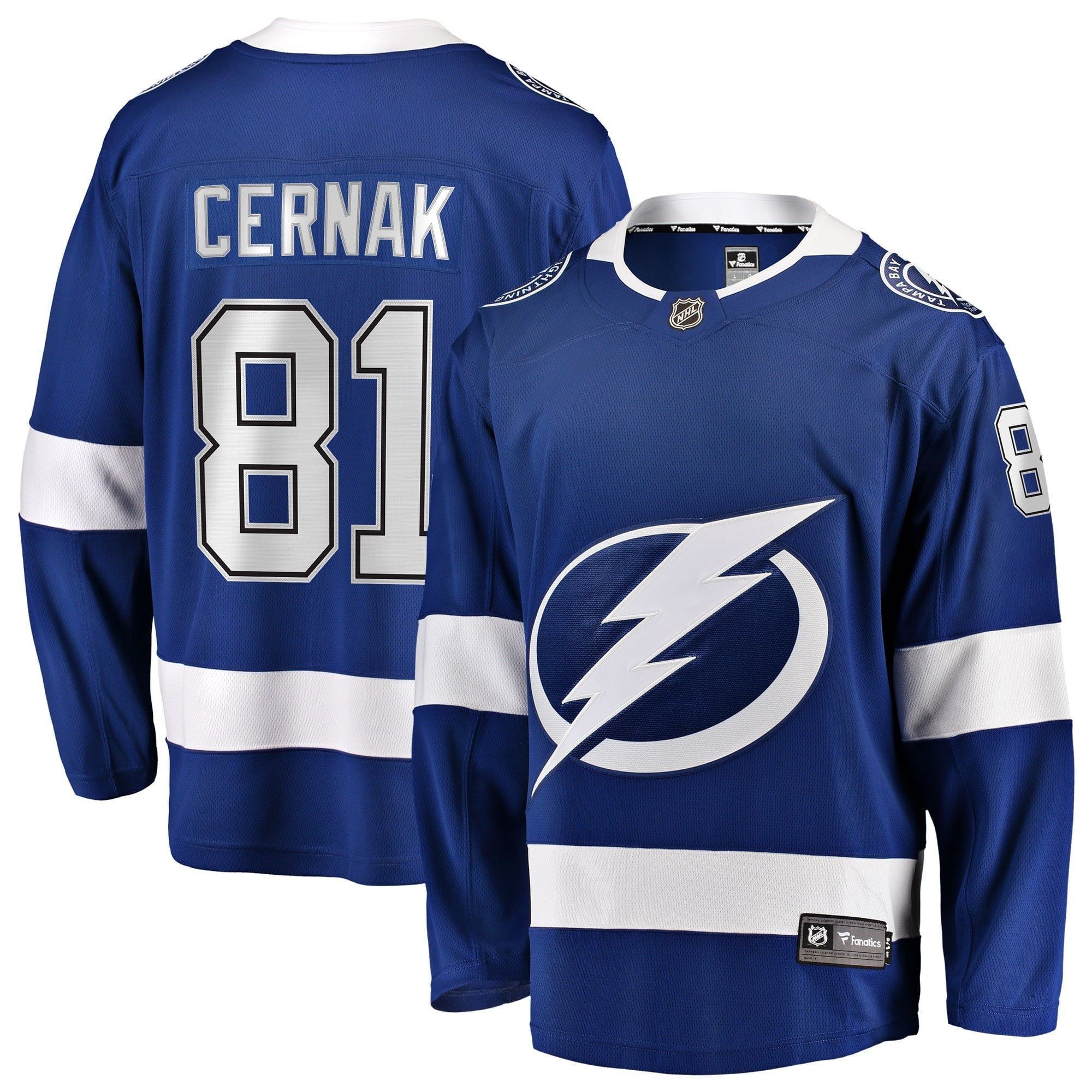 Men's Fanatics Branded Erik Cernak Tampa Bay Lightning Blue Home Breakaway Player Jersey - vstockx