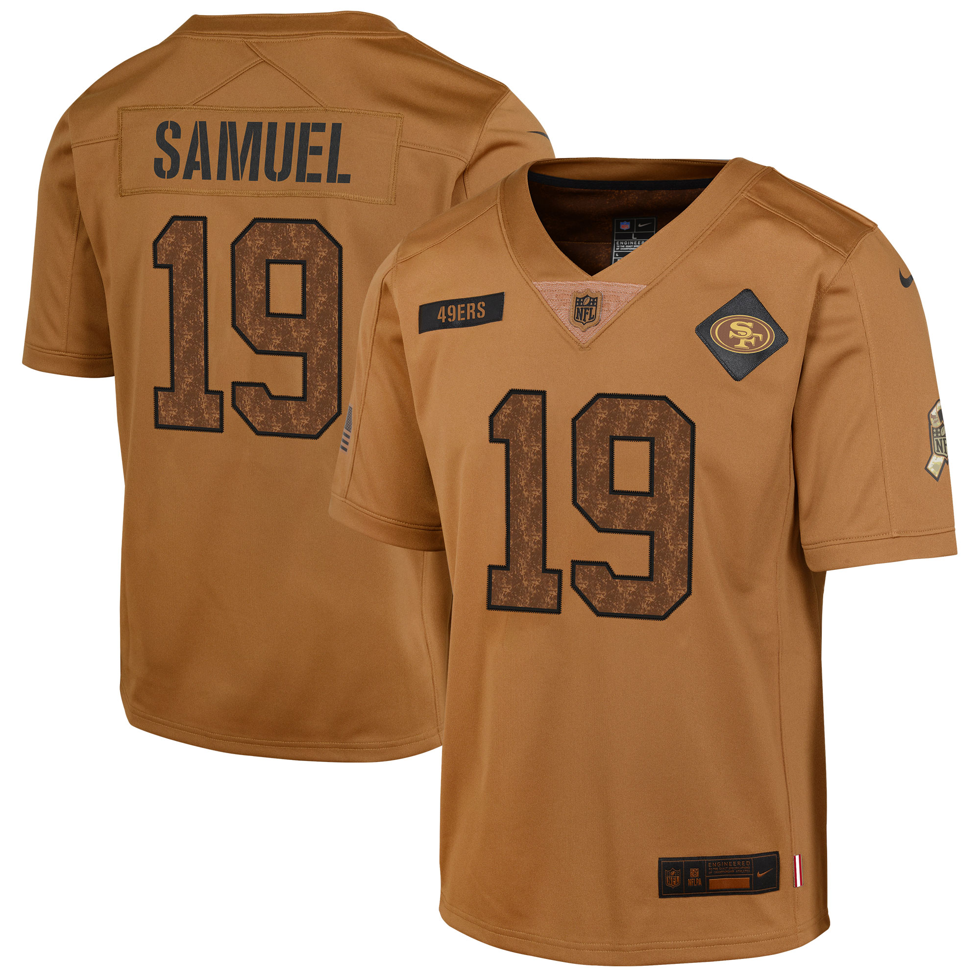 Deebo Samuel San Francisco 49ers Nike Youth 2023 Salute To Service Limited Jersey - Brown - vstockx