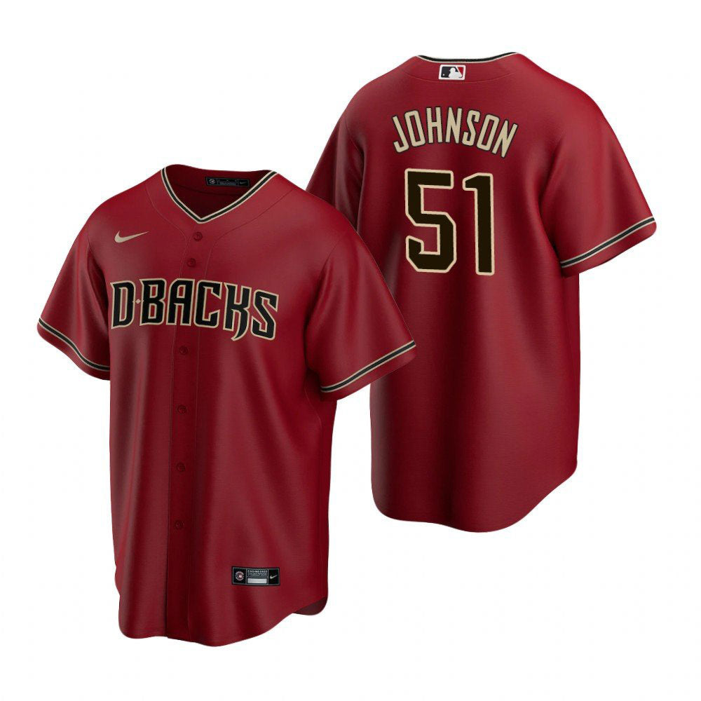 Men's Arizona Diamondbacks Randy Johnson Replica Alternate Jersey - Red - vstockx
