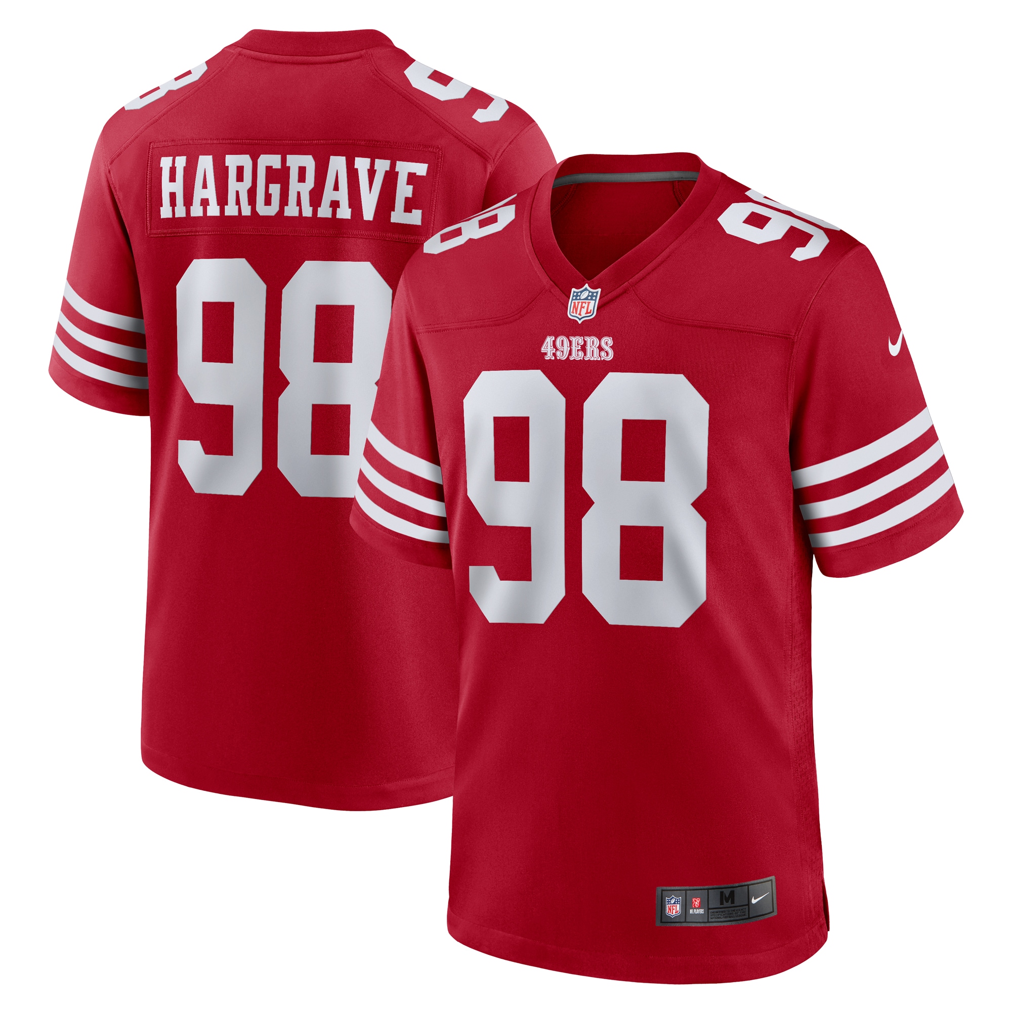 Javon Hargrave San Francisco 49ers Nike Game Player Jersey - Scarlet - vstockx