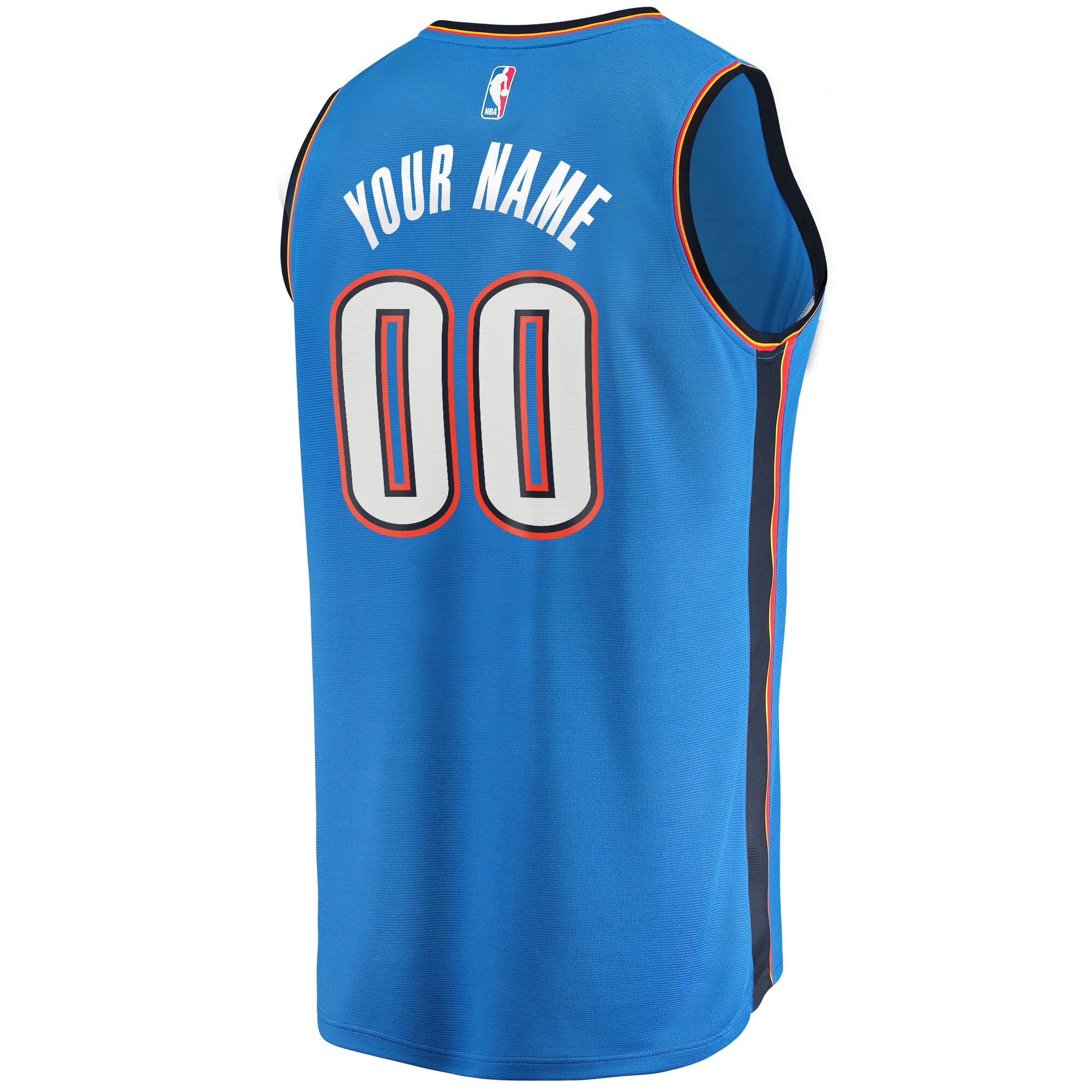 Oklahoma City Thunder Fanatics Branded Fast Break Custom Replica Jersey Blue - Icon Edition - vstockx