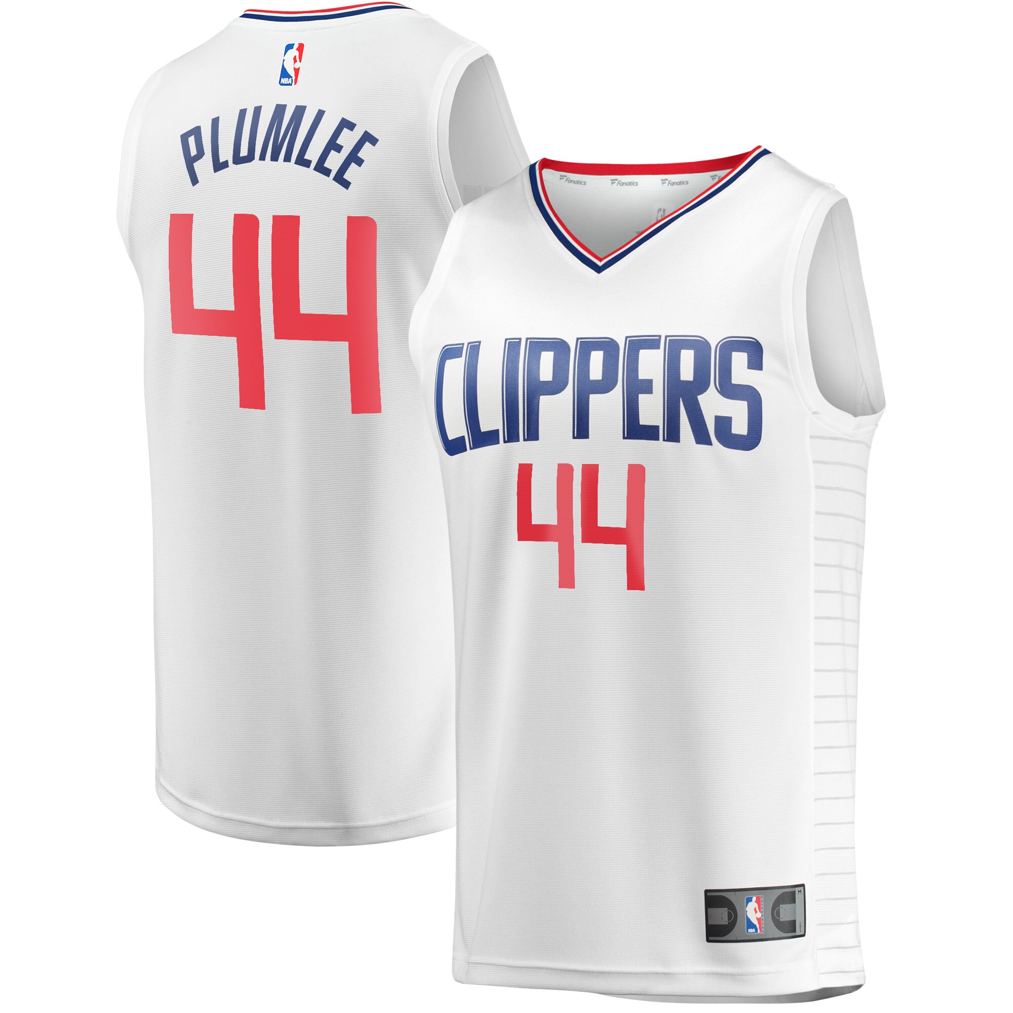 Mason Plumlee LA Clippers Fanatics Branded Fast Break Player Jersey - Association Edition - White - vstockx