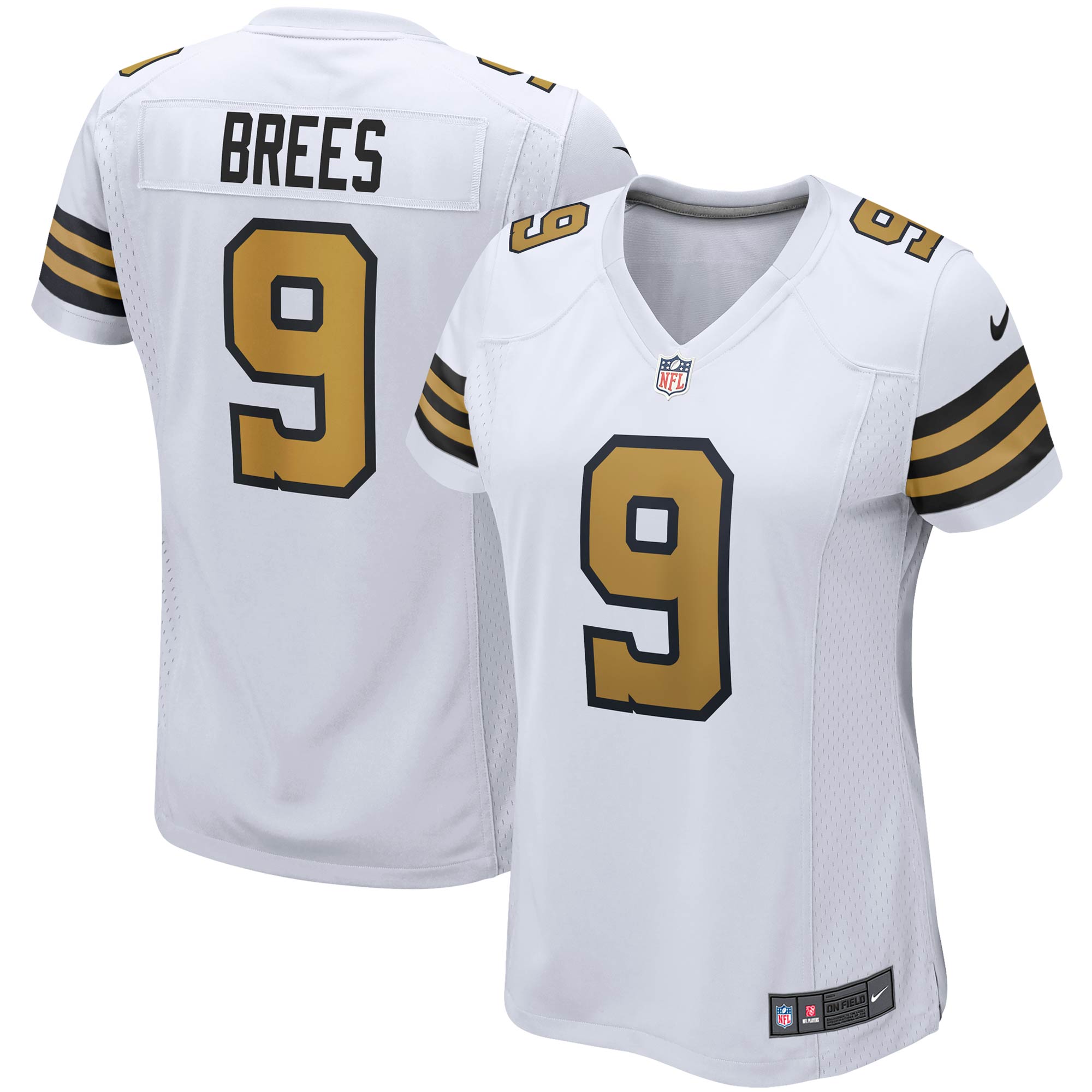 Drew Brees New Orleans Saints Nike Women's Alternate Game Jersey - White - vstockx