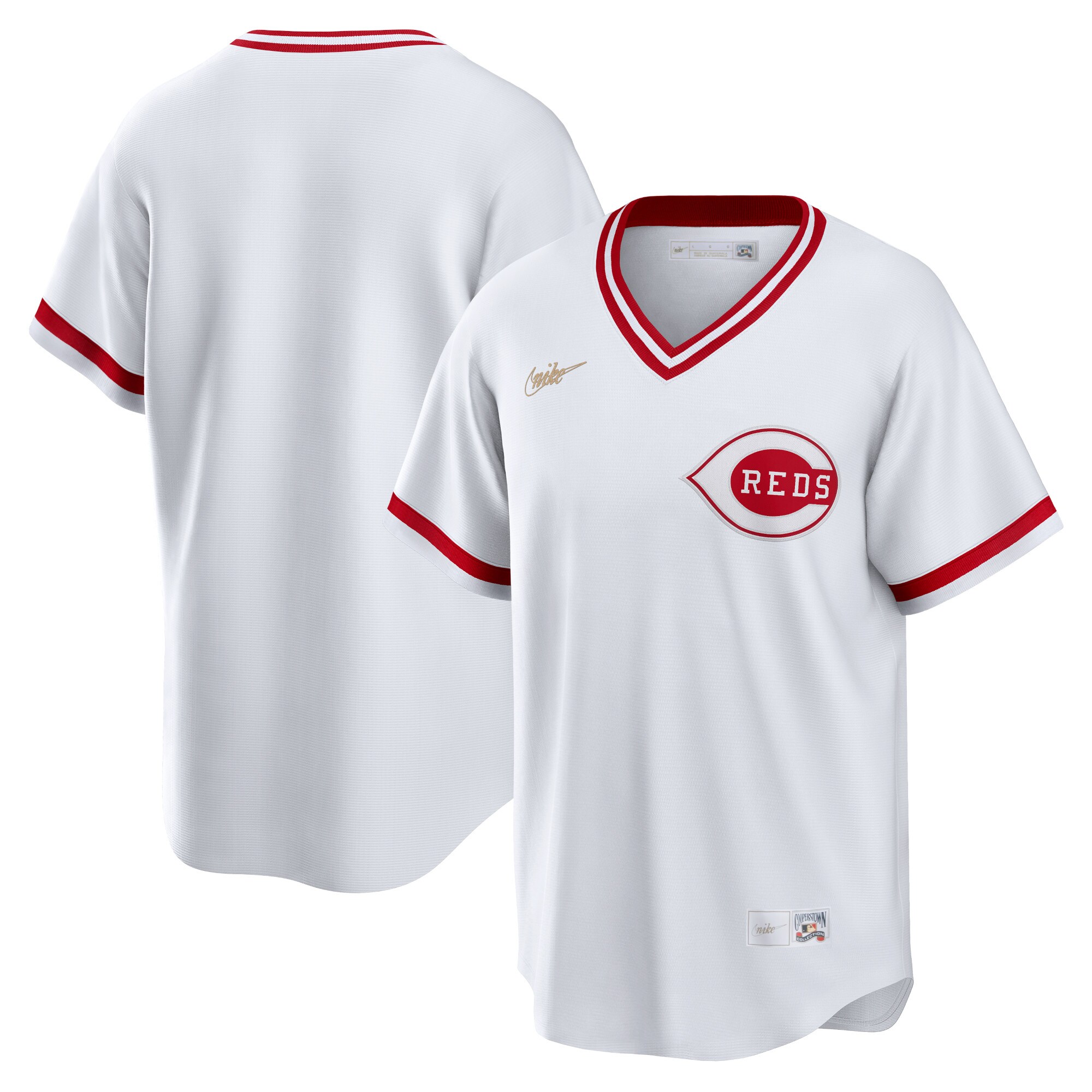 Cincinnati Reds Nike Home Cooperstown Collection Team Jersey - White - vstockx