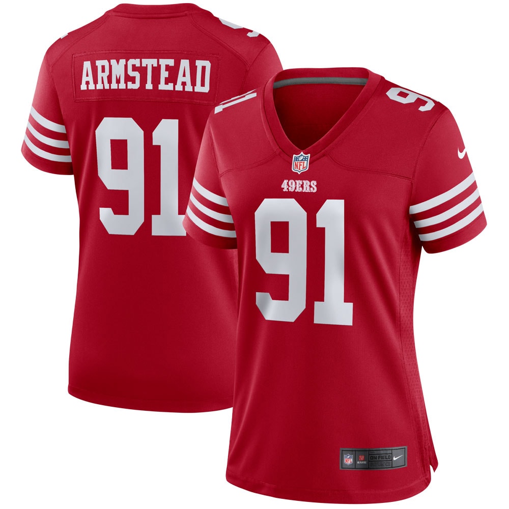 Women's Nike Arik Armstead Scarlet San Francisco 49ers Player Game Jersey - vstockx