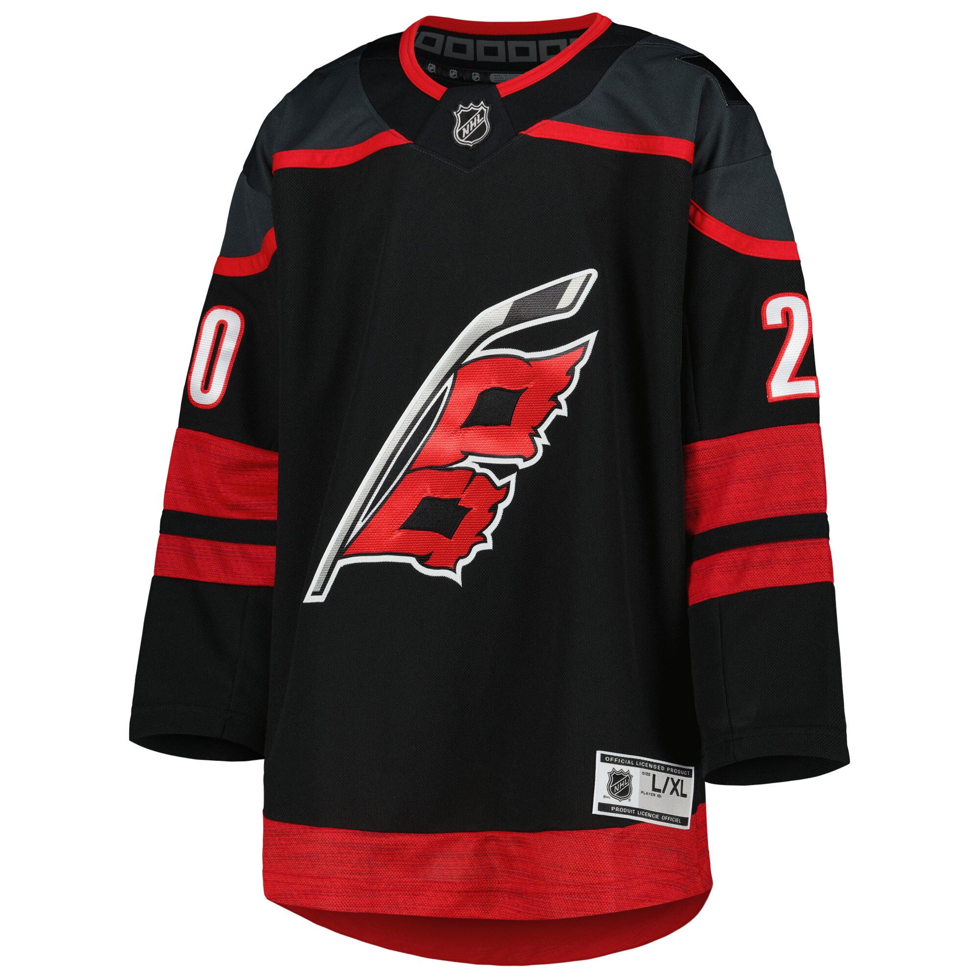 Sebastian Aho Carolina Hurricanes Youth Home Premier Player Jersey - Black - vstockx