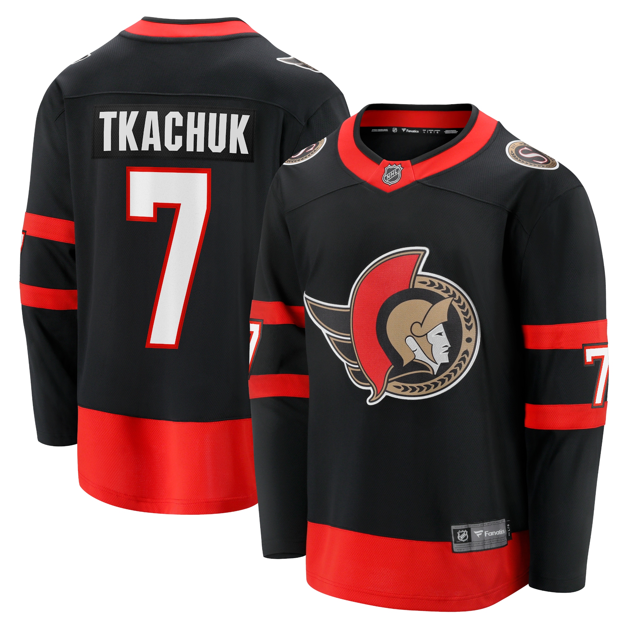 Brady Tkachuk Ottawa Senators Fanatics Branded 2020/21 Home Premier Breakaway Player Jersey - Black - vstockx
