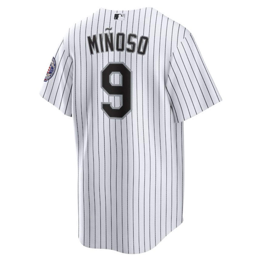 Men's Minnie Minoso Chicago White Sox Hall of Fame Patch White Home Replica Jersey - vstockx
