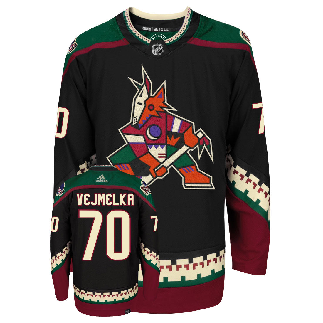 Karel Vejmelka Arizona Coyotes Adidas Primegreen Authentic NHL Hockey Jersey - vstockx