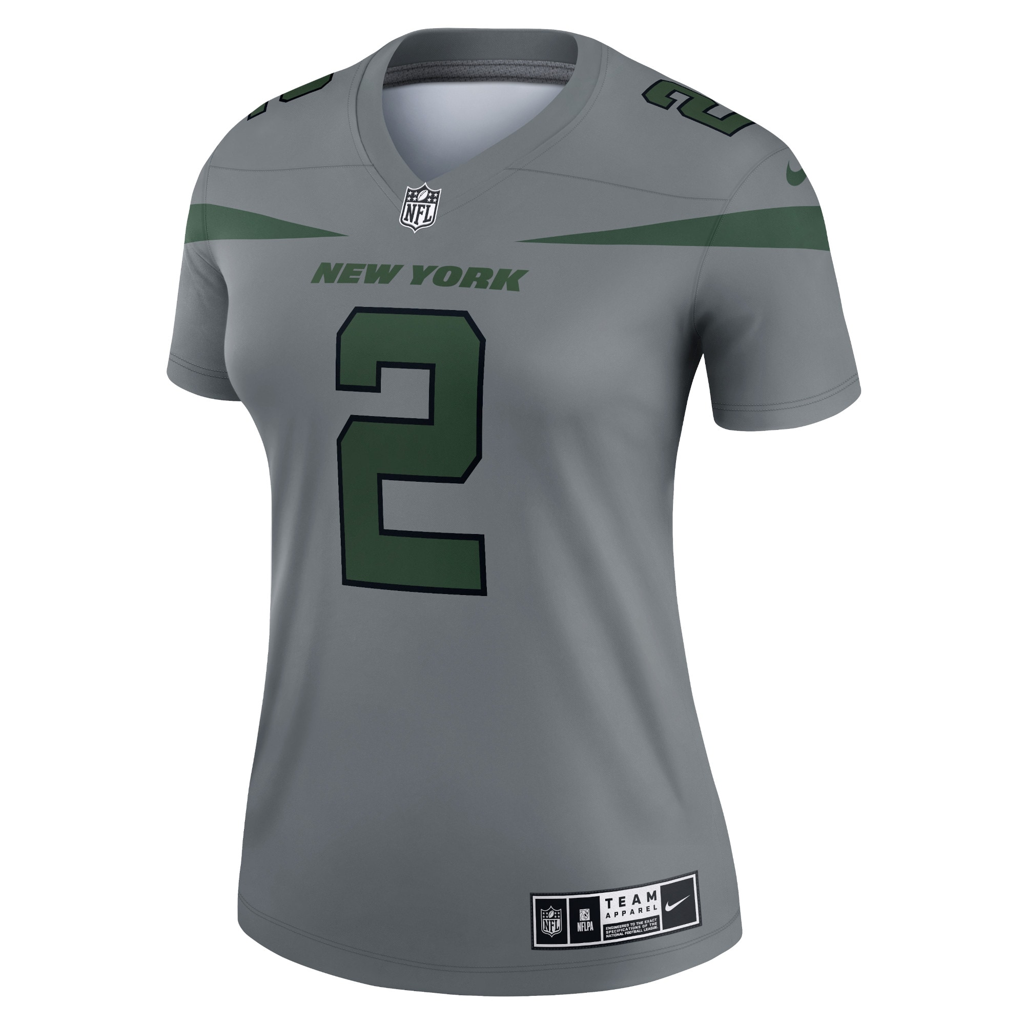 Zach Wilson New York Jets Nike Women's Inverted Legend Jersey - Gray - vstockx