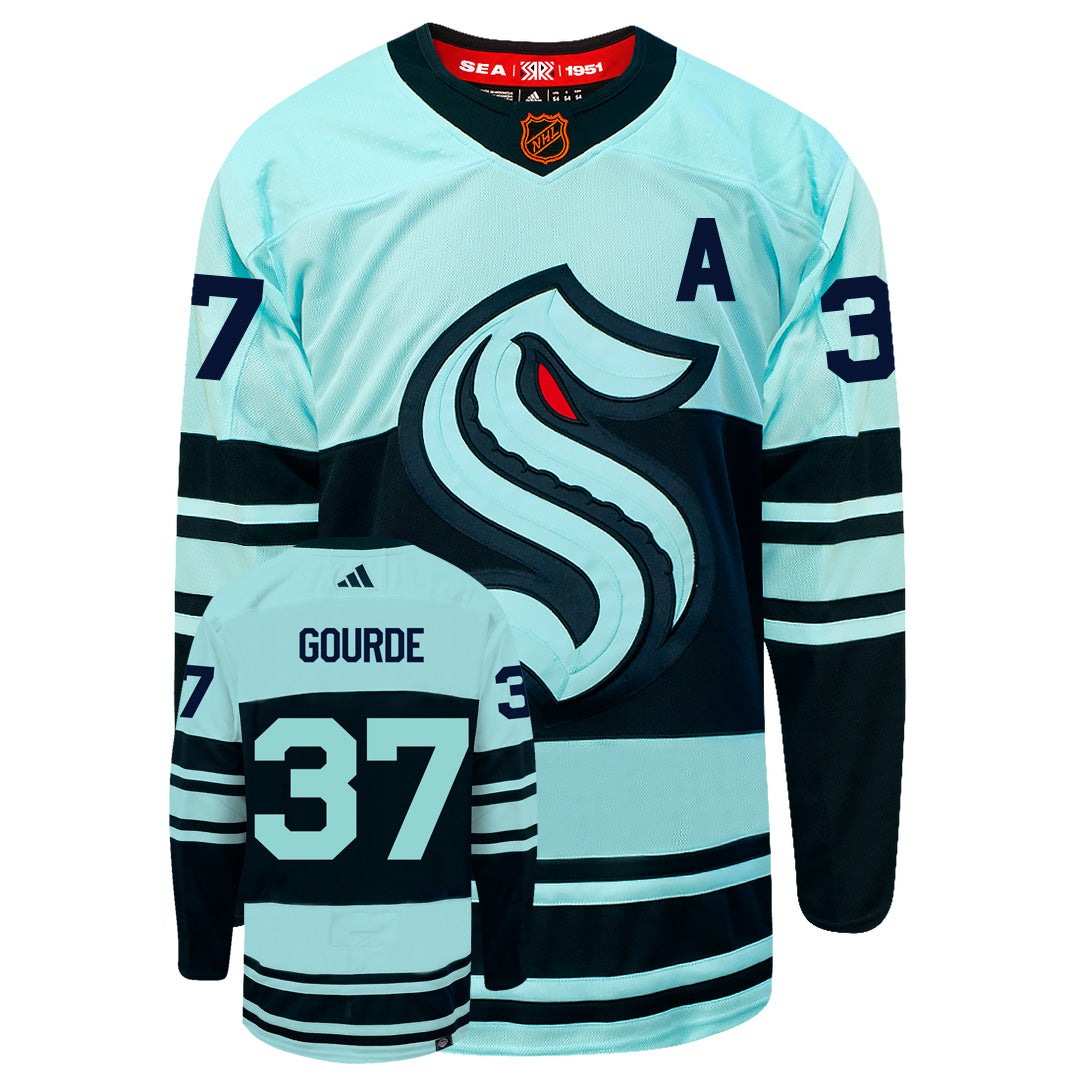 Yanni Gourde Seattle Kraken Adidas 2022 Primegreen Reverse Retro Authentic NHL Hockey Jersey - vstockx