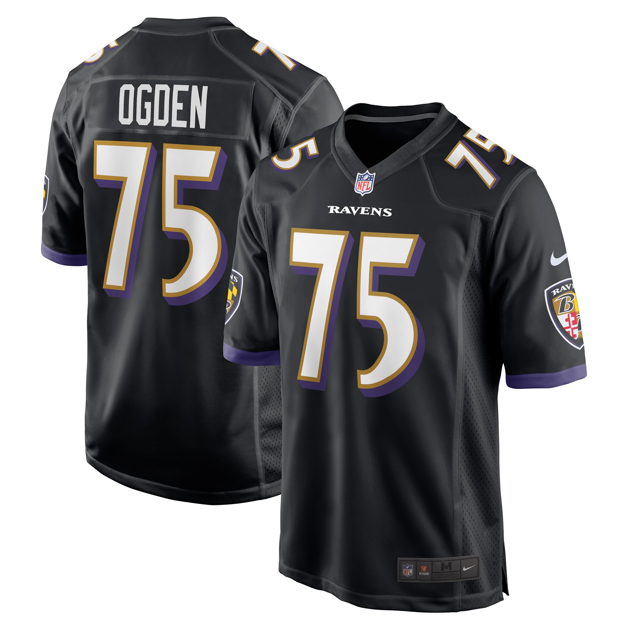 Jonathan Ogden Baltimore Ravens Nike Retired Player Jersey - Black - vstockx