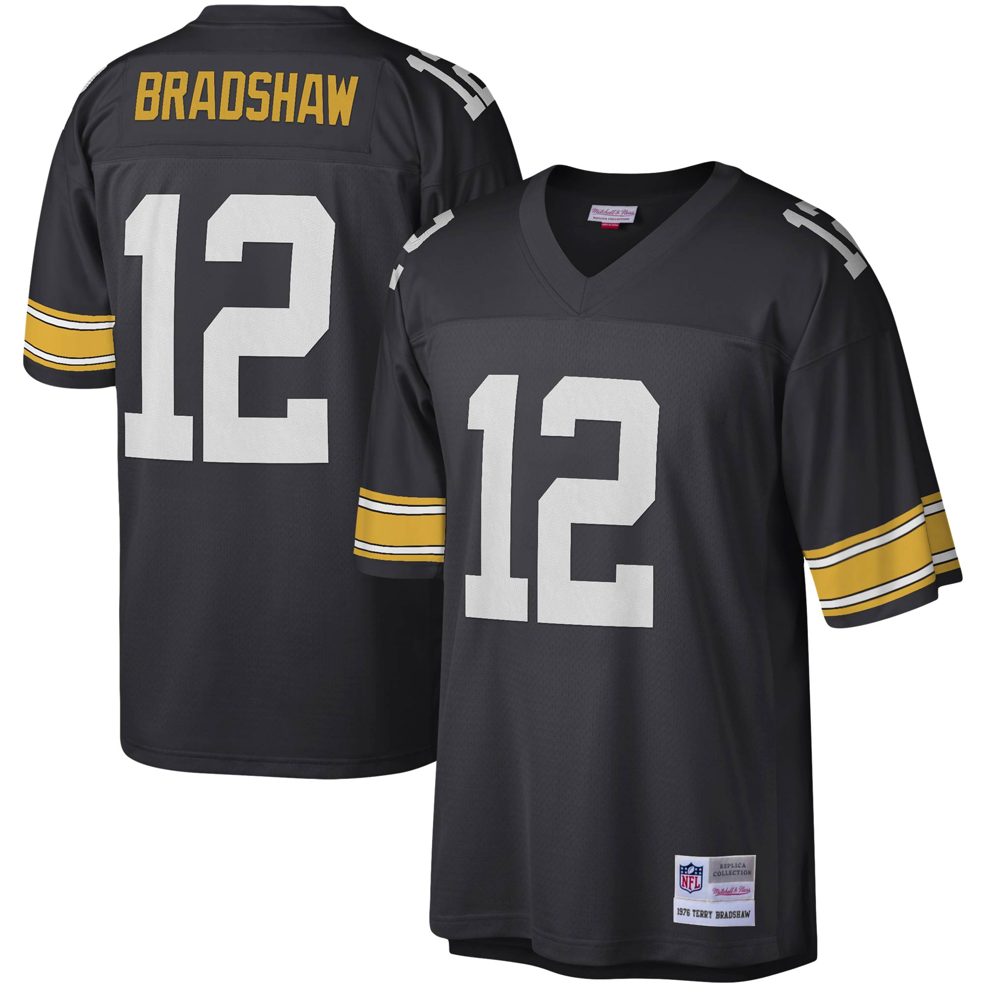 Terry Bradshaw Pittsburgh Steelers Mitchell & Ness Legacy Replica Jersey - Black - vstockx