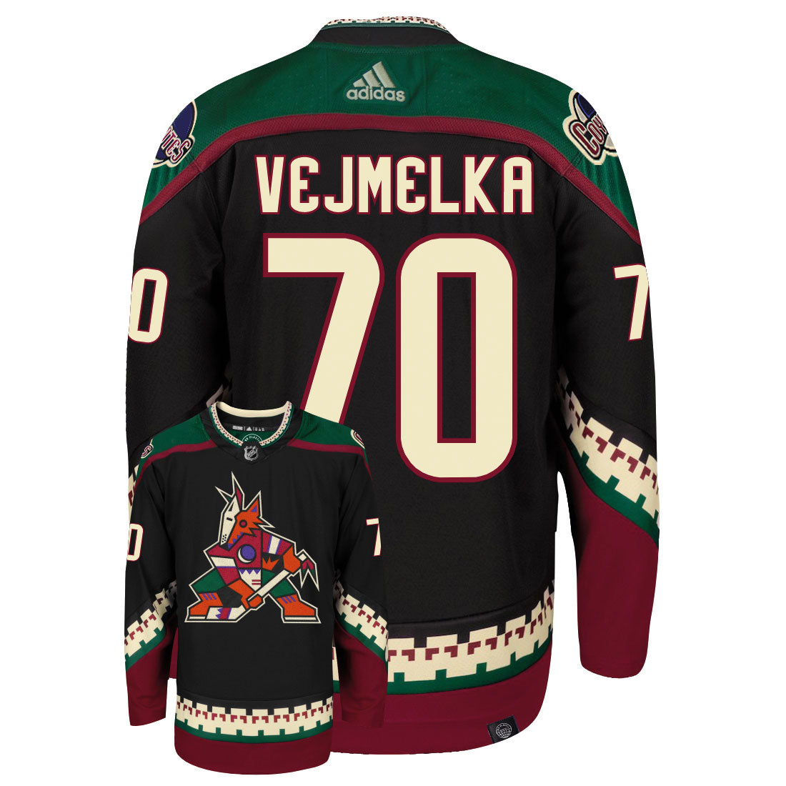 Karel Vejmelka Arizona Coyotes Adidas Primegreen Authentic NHL Hockey Jersey - vstockx