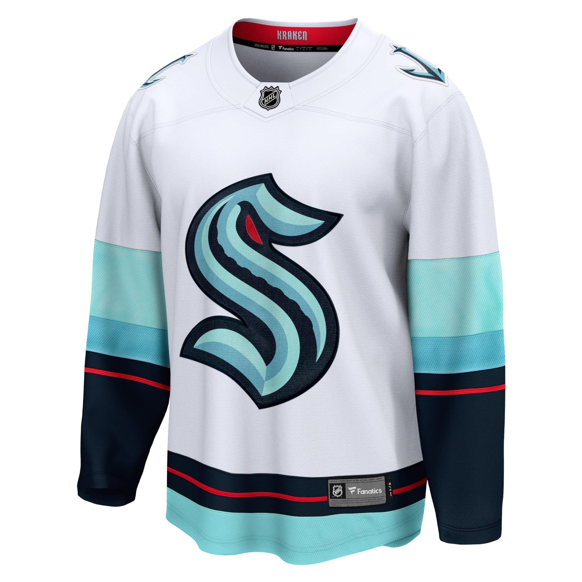 Men's Fanatics Branded White Seattle Kraken Away Breakaway Jersey - vstockx