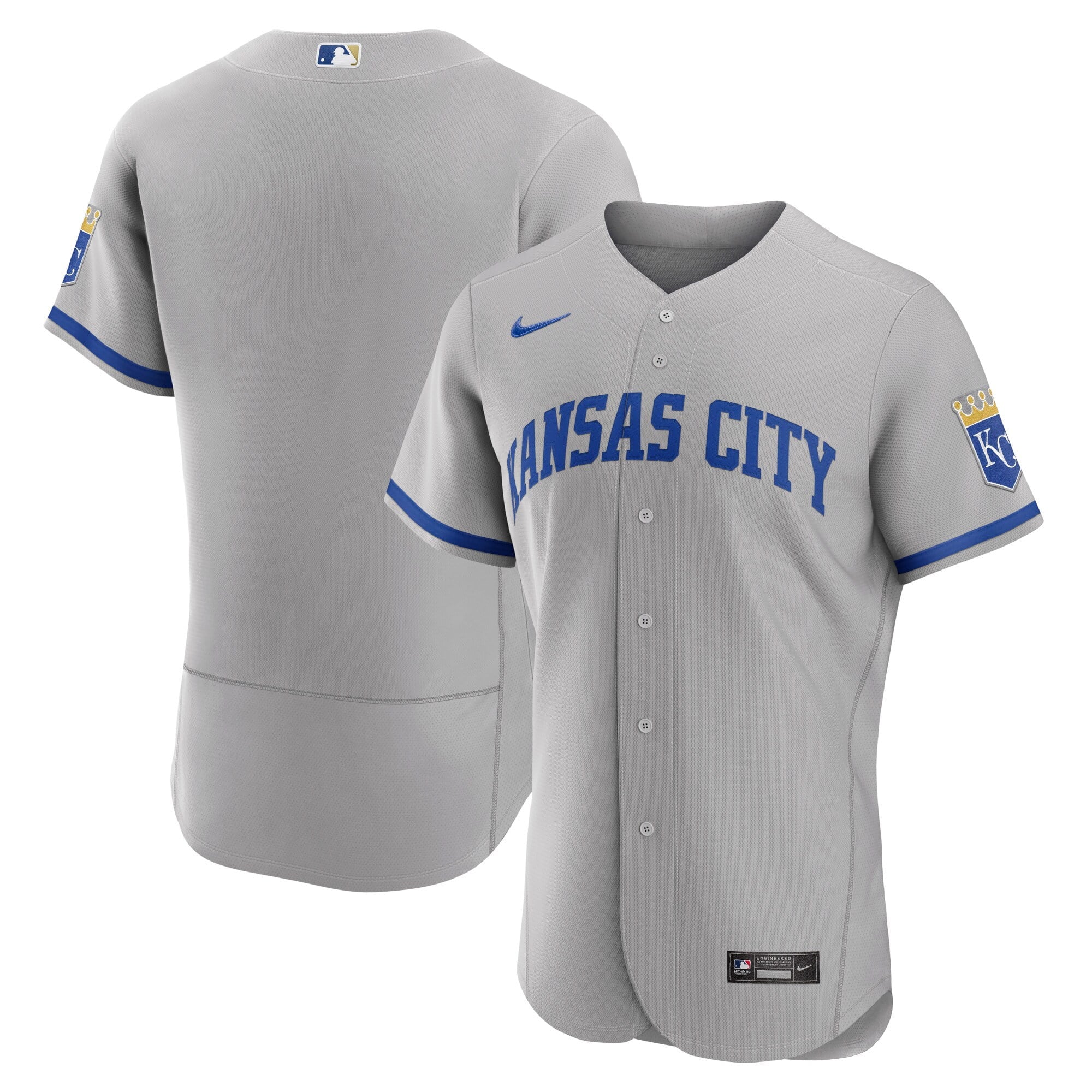 Men's Nike Gray Kansas City Royals 2022 Road Authentic Jersey - vstockx