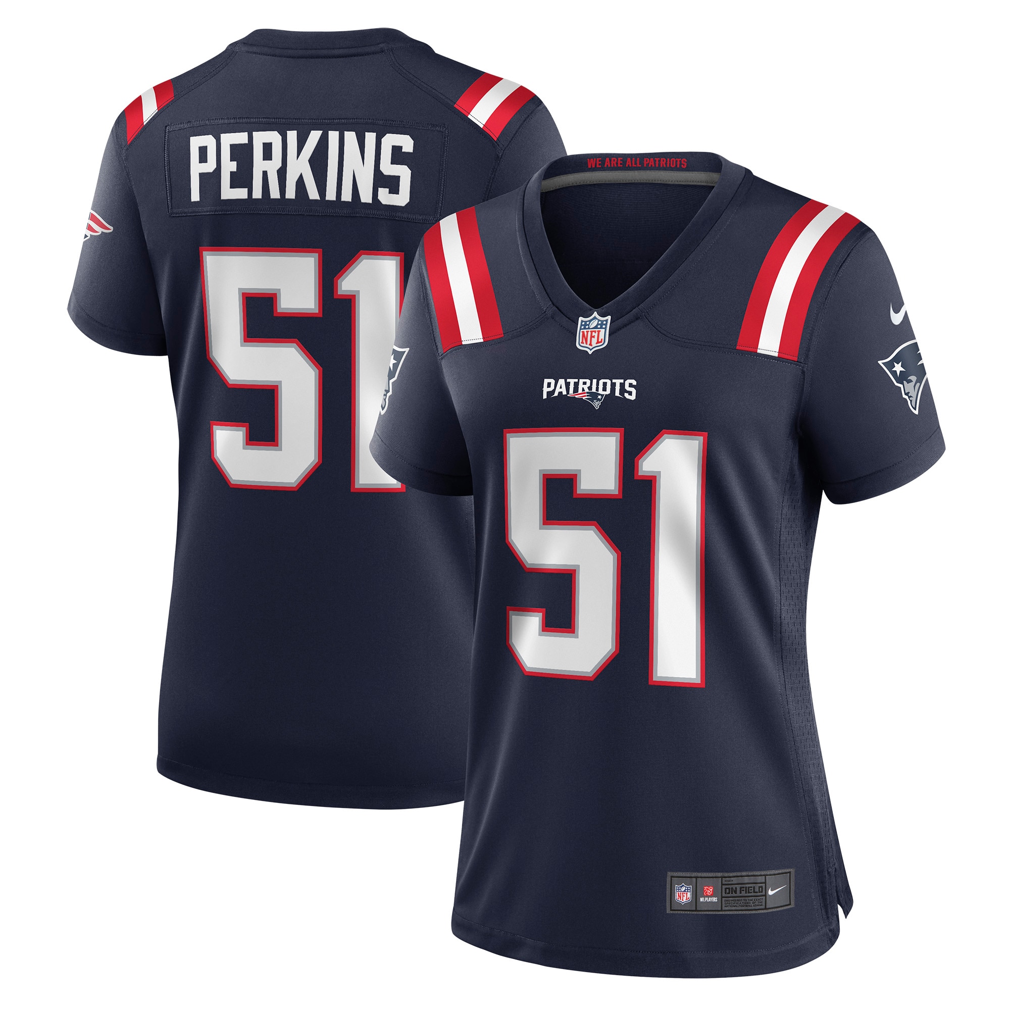 Ronnie Perkins New England Patriots Nike Women's Game Jersey - Navy - vstockx