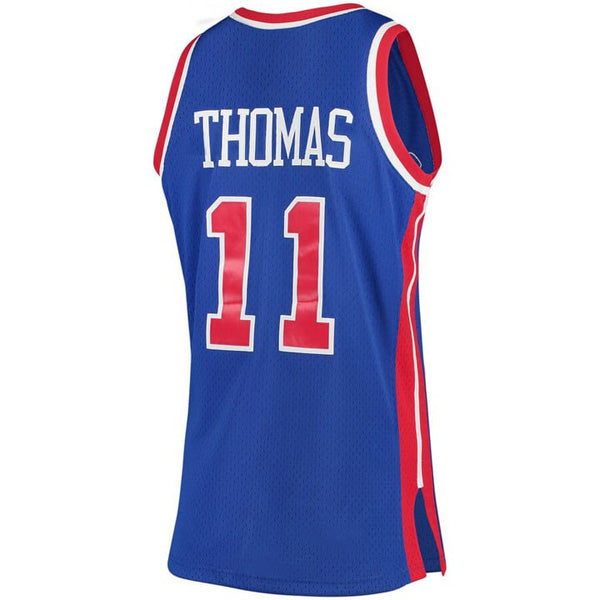Men's Detroit Pistons Isiah Thomas 1988-89 Hardwood Classics Jersey - Royal - vstockx