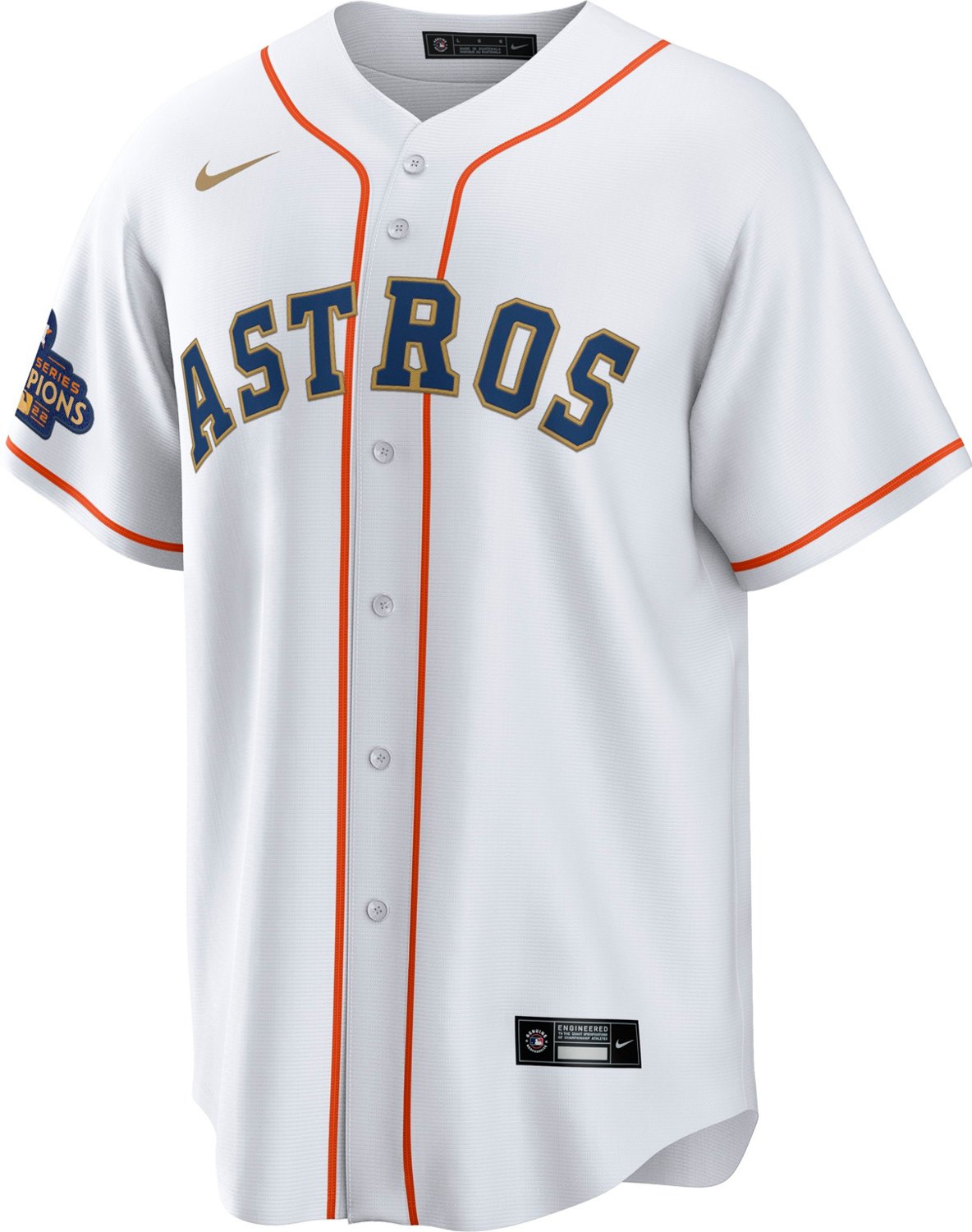 Nike Men's Houston Astros Gold Cristian Javier Replica Jersey - vstockx
