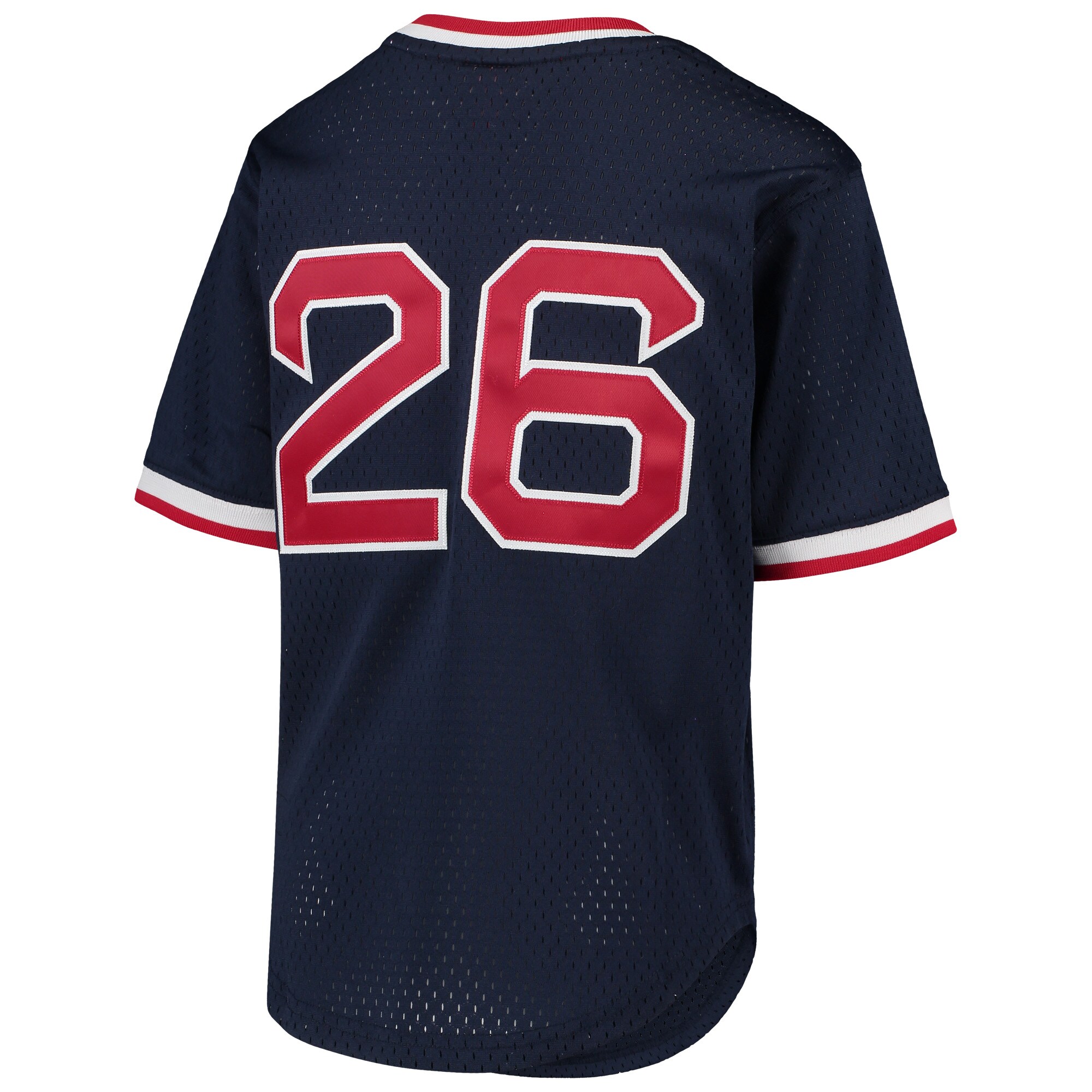 Wade Boggs Boston Red Sox Mitchell & Ness Youth Cooperstown Collection Mesh Batting Practice Jersey - Navy - vstockx