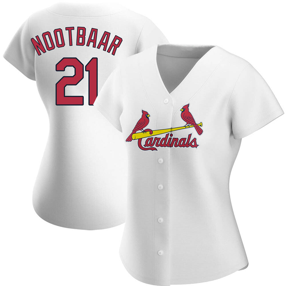 Women's St. Louis Cardinals Lars Nootbaar Cool Base Replica Home Jersey - White - vstockx