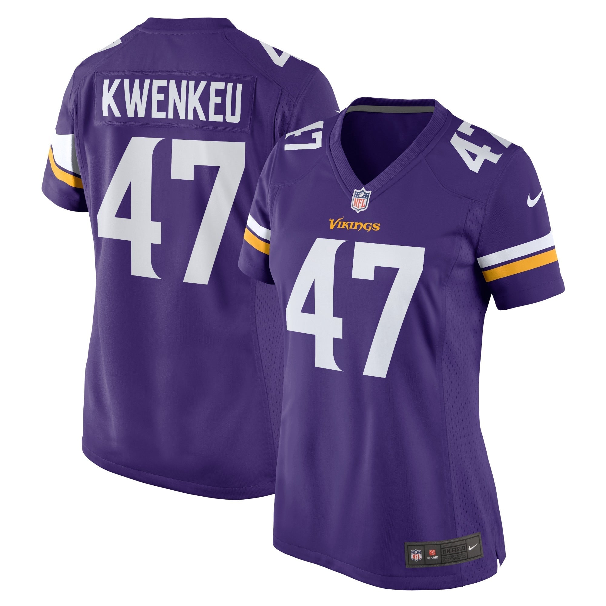 Women's Nike William Kwenkeu Purple Minnesota Vikings Home Game Player Jersey - vstockx