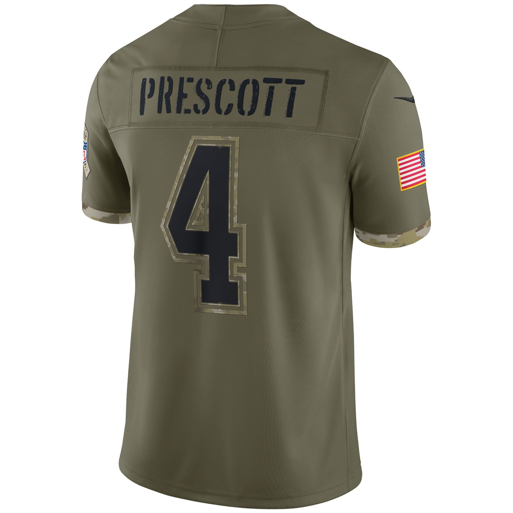Men's Nike Dak Prescott Olive Dallas Cowboys 2022 Salute To Service Limited Jersey - vstockx